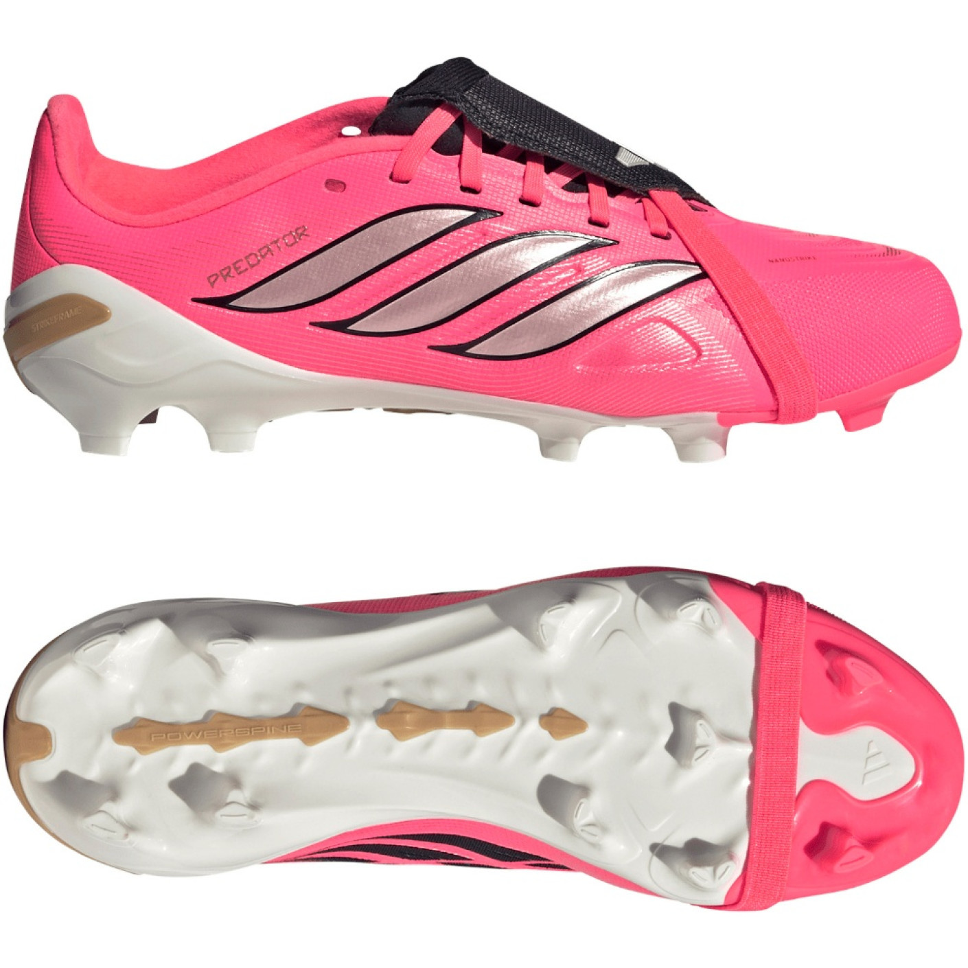 adidas Predator League FT Gras Voetbalschoenen (FG) Kids Felroze Zilvergrijs Zwart Goud