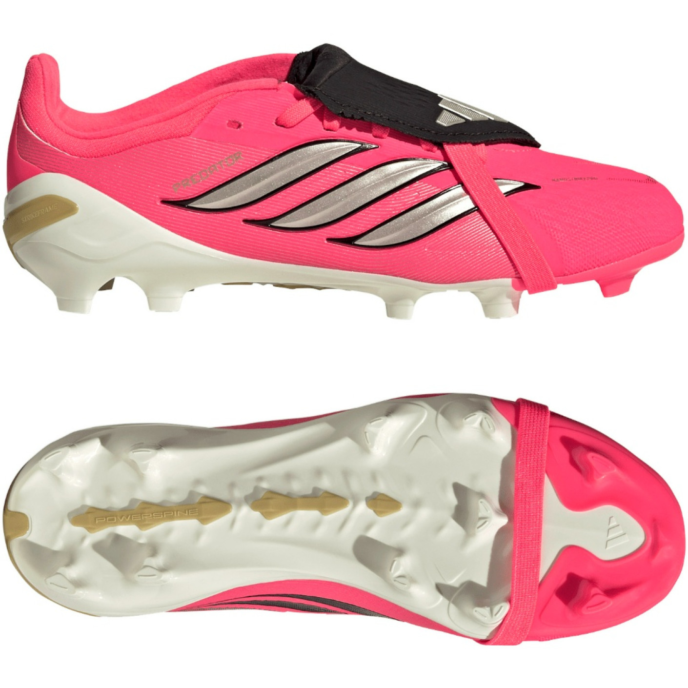 adidas Predator Elite FT Gazon Naturel Chaussures de Foot (FG) Enfants Rose Vif Gris Argenté Noir Doré