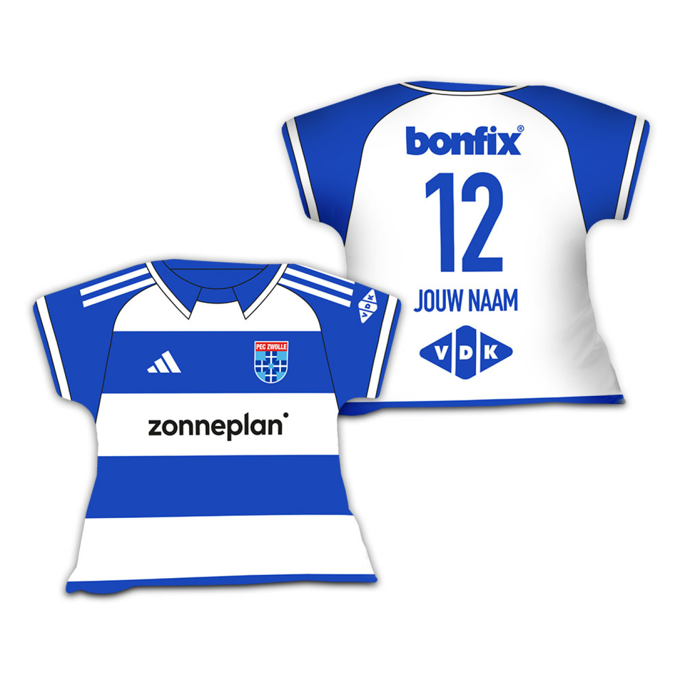 PEC Zwolle Shirt Pillow Home Shirt 2026-2027 Personnalisé