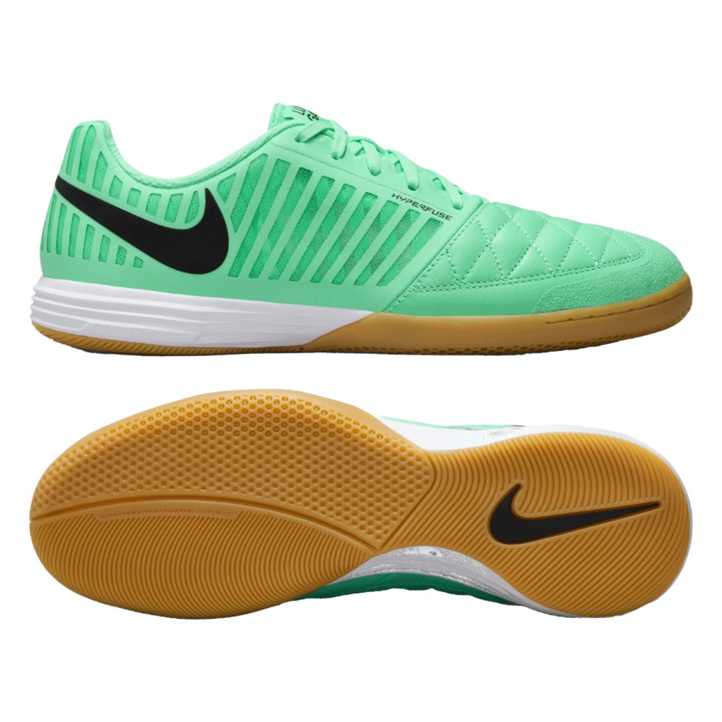 Nike Lunargato II Chaussures de Foot en Salle (IN) Vert Clair Noir Brun Clair
