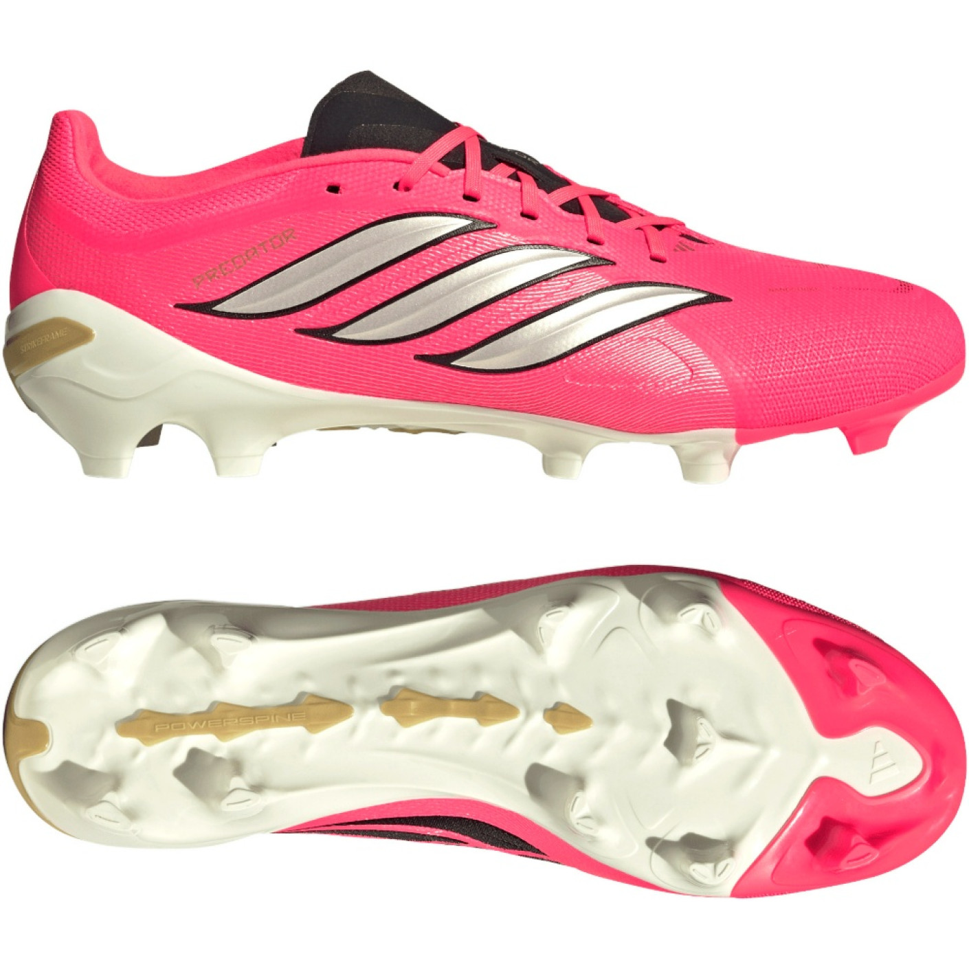 adidas Predator League Gazon Naturel Chaussures de Foot (FG) Rose Vif Gris Argenté Noir Doré