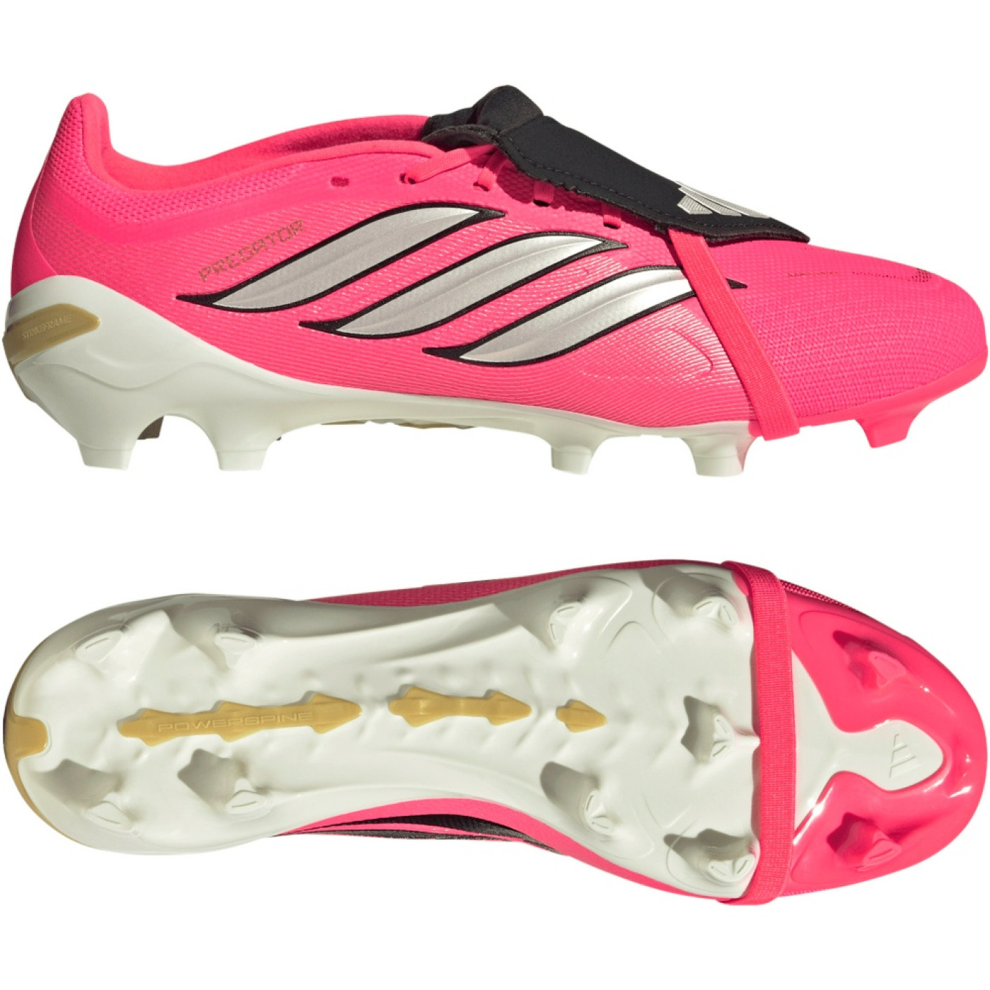 adidas Predator League FT Gras Voetbalschoenen (FG) Felroze Zilvergrijs Zwart Goud