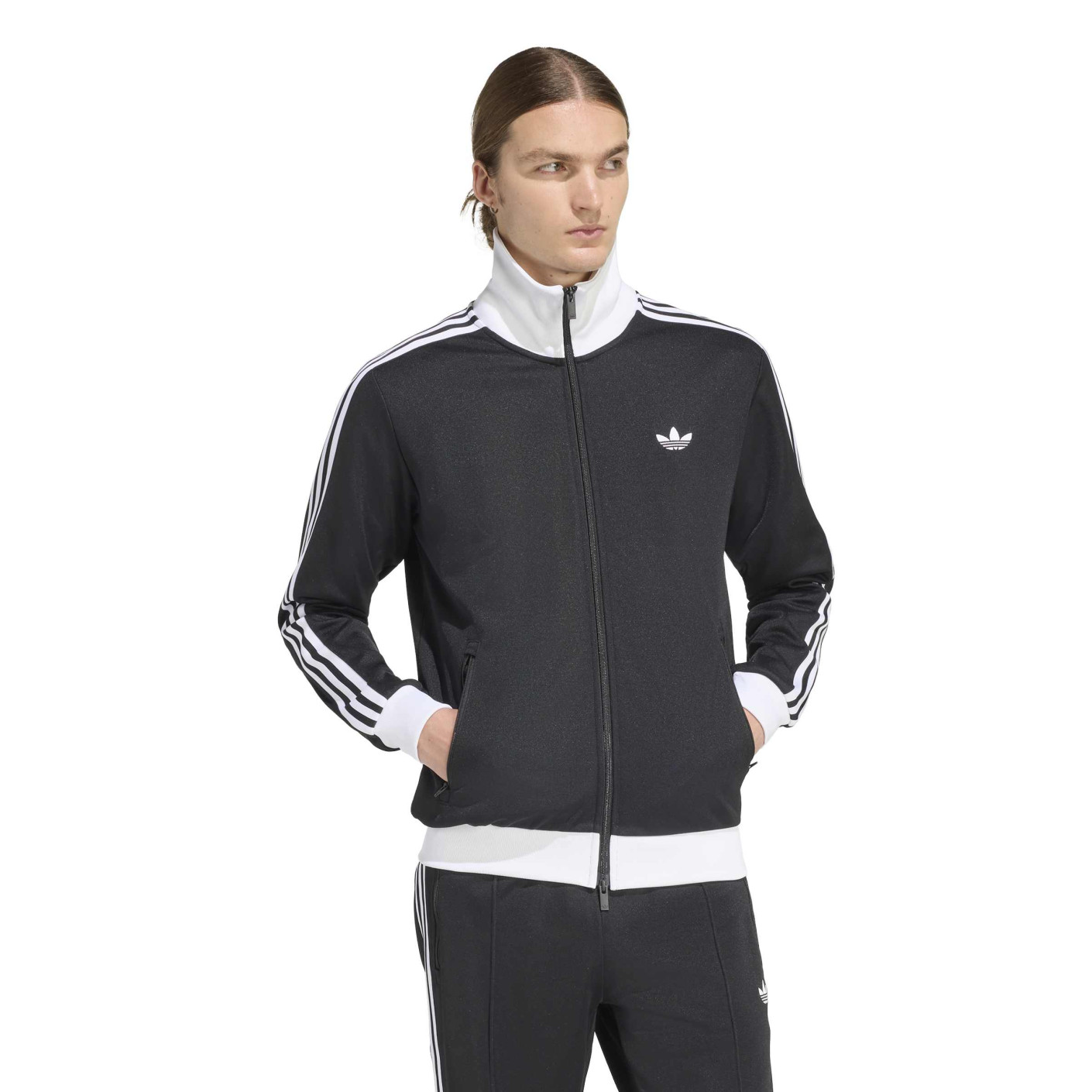 Veste d'entraînement adidas Classic noire et blanche