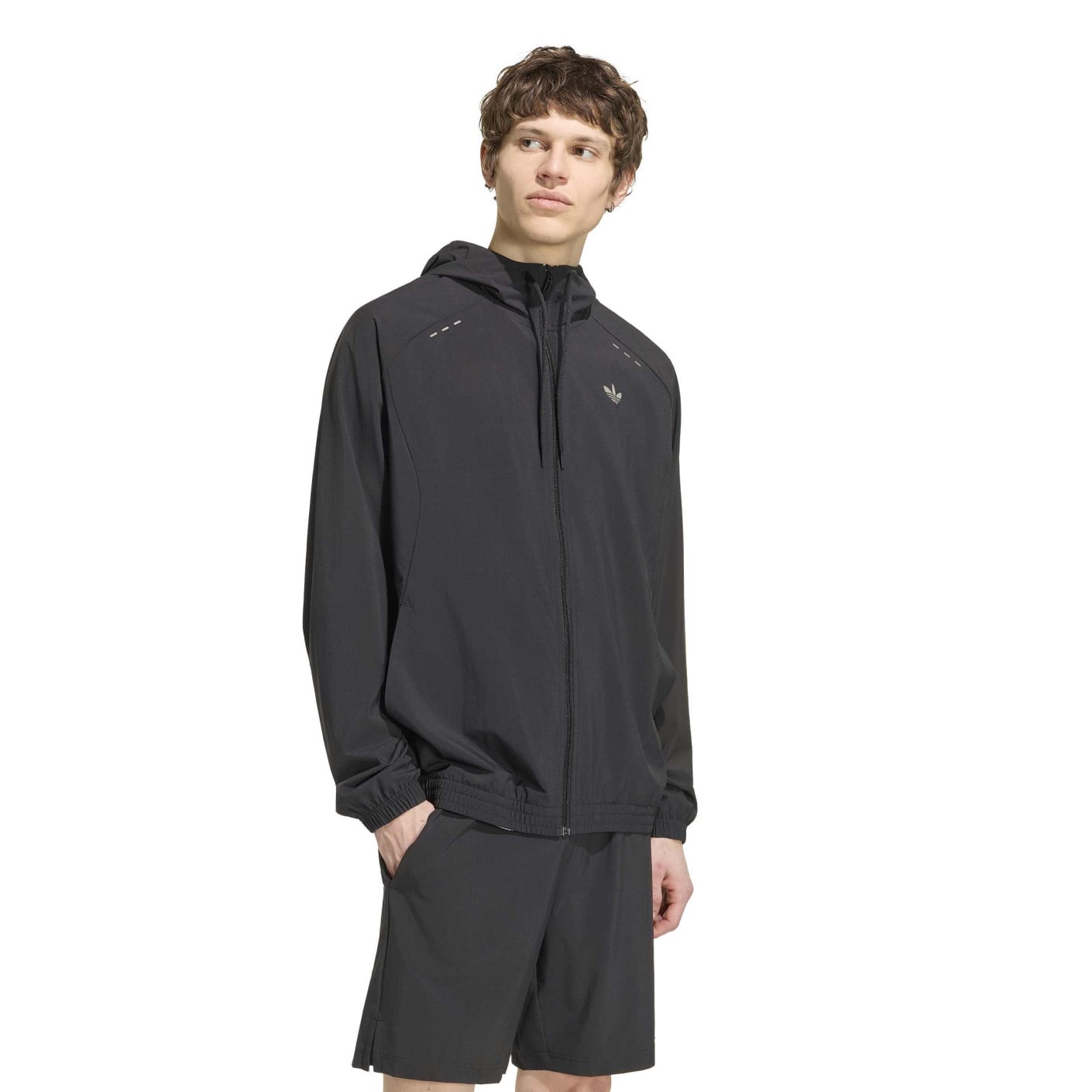 adidas Tech Essential Trainingsjack Zwart Zilver