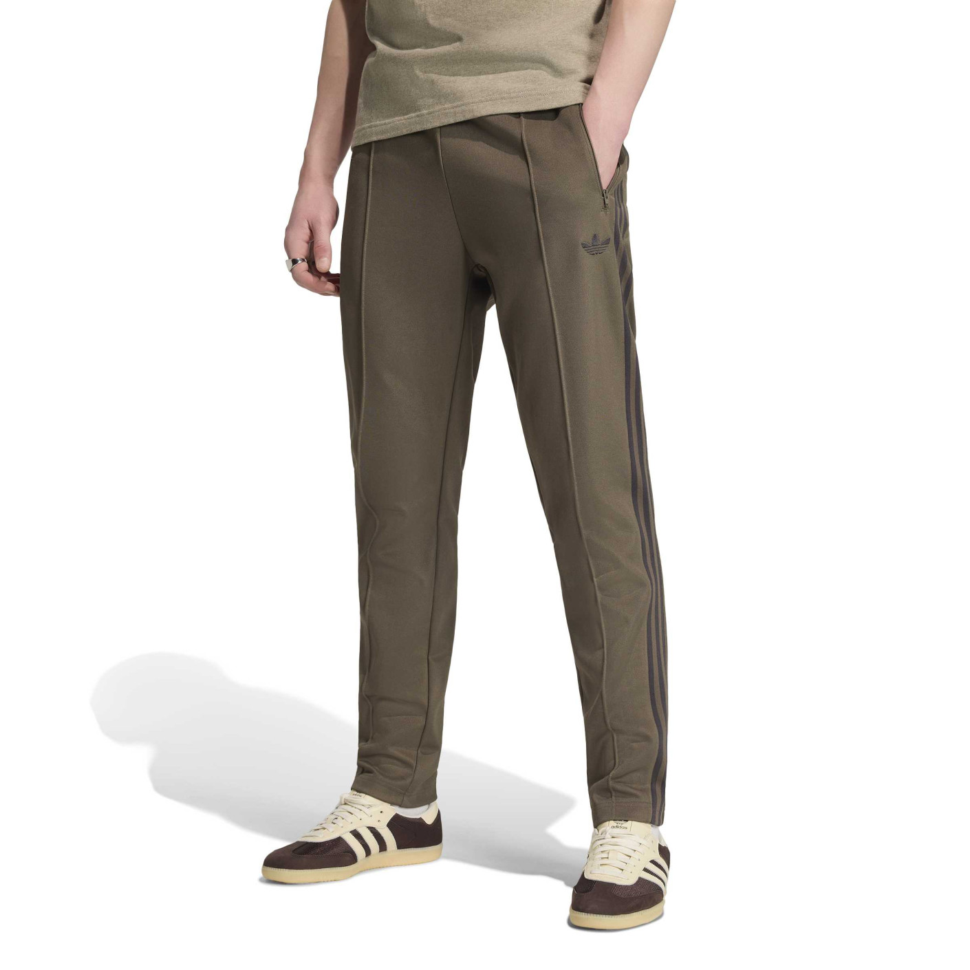 adidas Classic Trainingsbroek Donkerbruin Donkergrijs