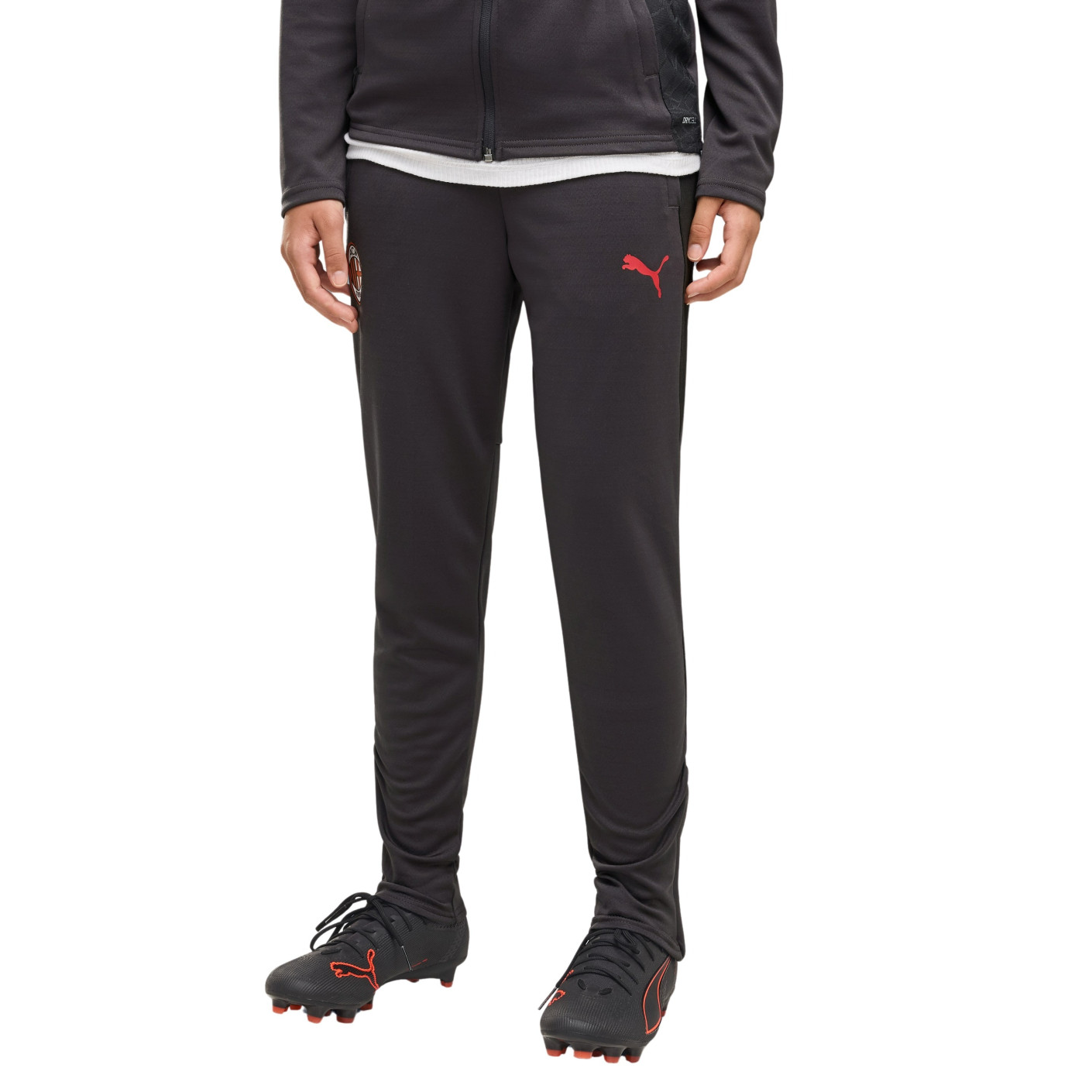 PUMA AC Milan Trainingsbroek 2026-2027 Kids Donkergrijs Rood