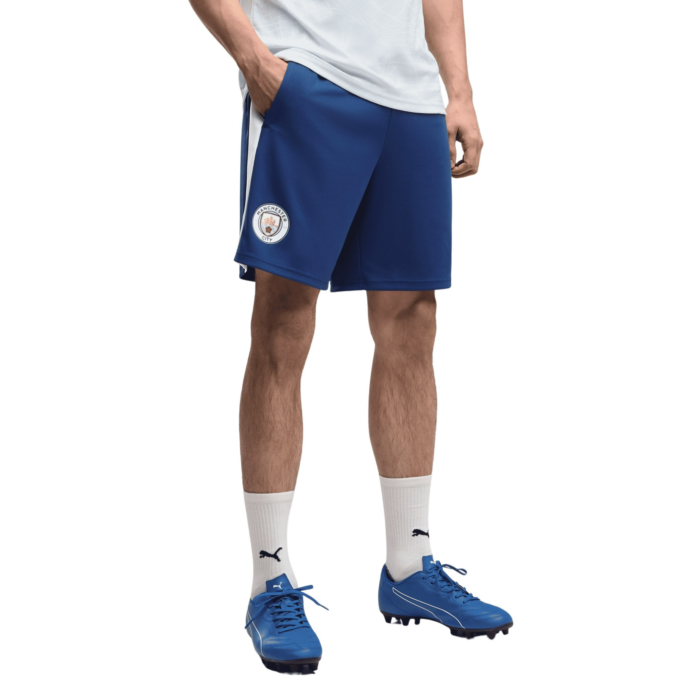 Pantalon d'entraînement PUMA Manchester City 2026-2027 bleu foncé bleu clair