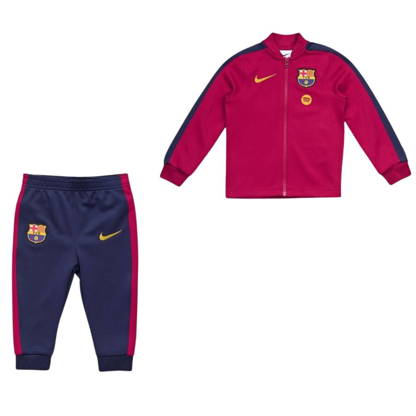 Nike FC Barcelona Strike Trainingspak Full-Zip 2026-2027 Baby Rood Donkerblauw Geel