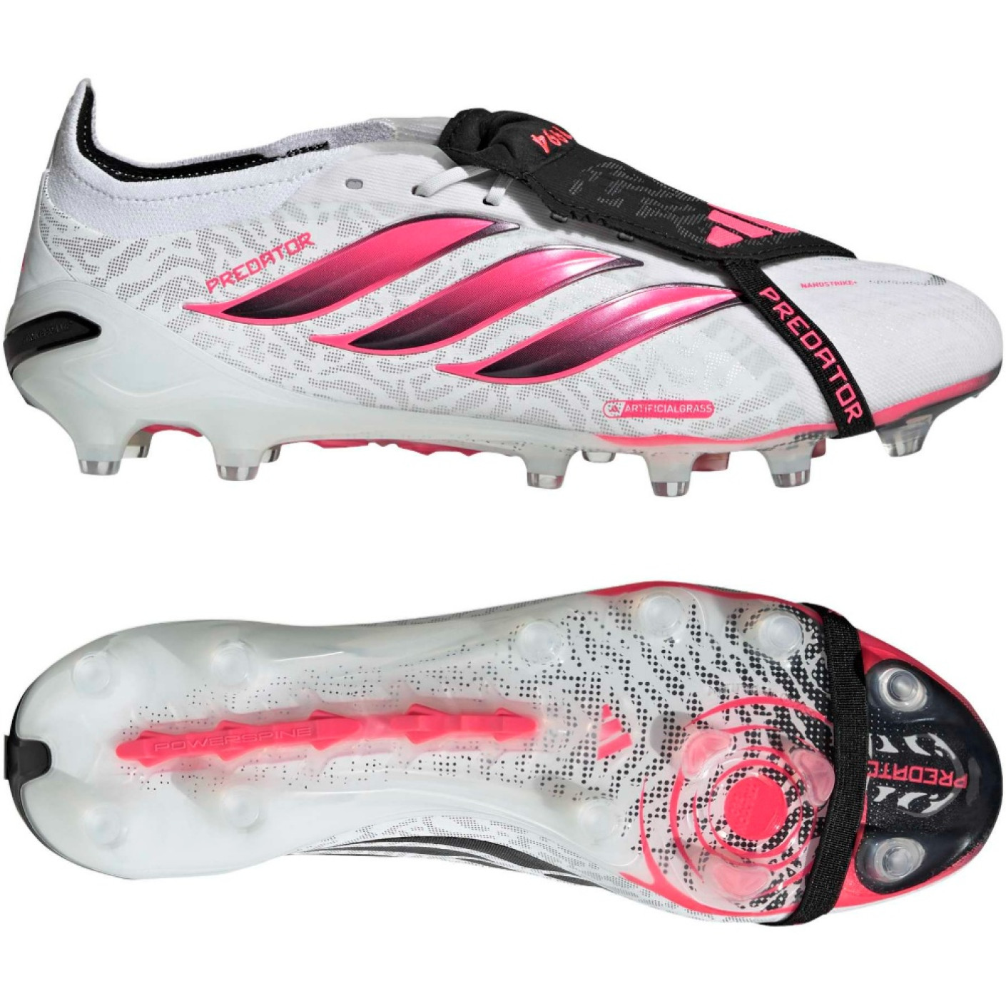 adidas Predator Elite FT Kunstgras Voetbalschoenen (AG) Wit Zwart Roze