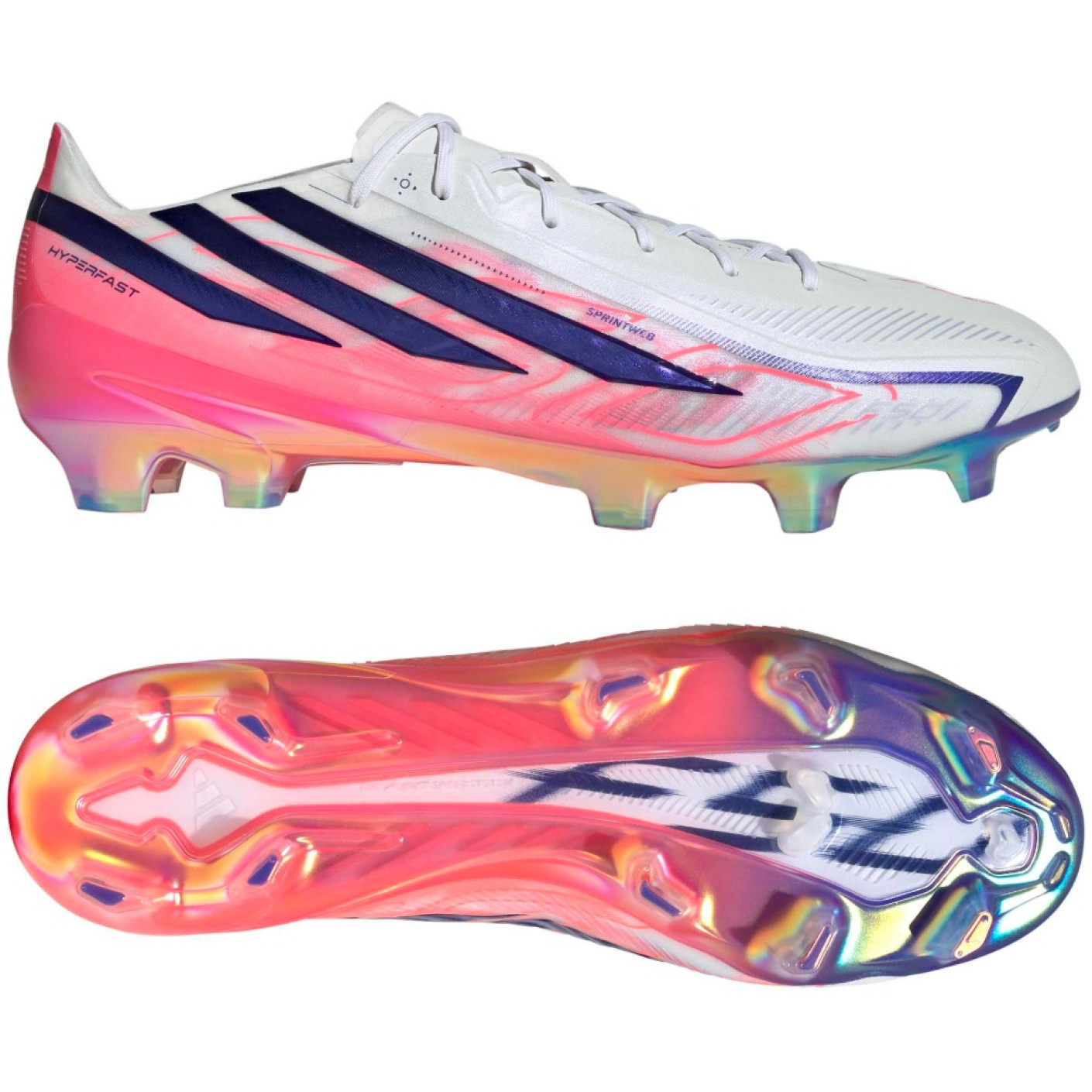 adidas F50 Hyperfast Elite Gras Voetbalschoenen (FG) Wit Paars Roze