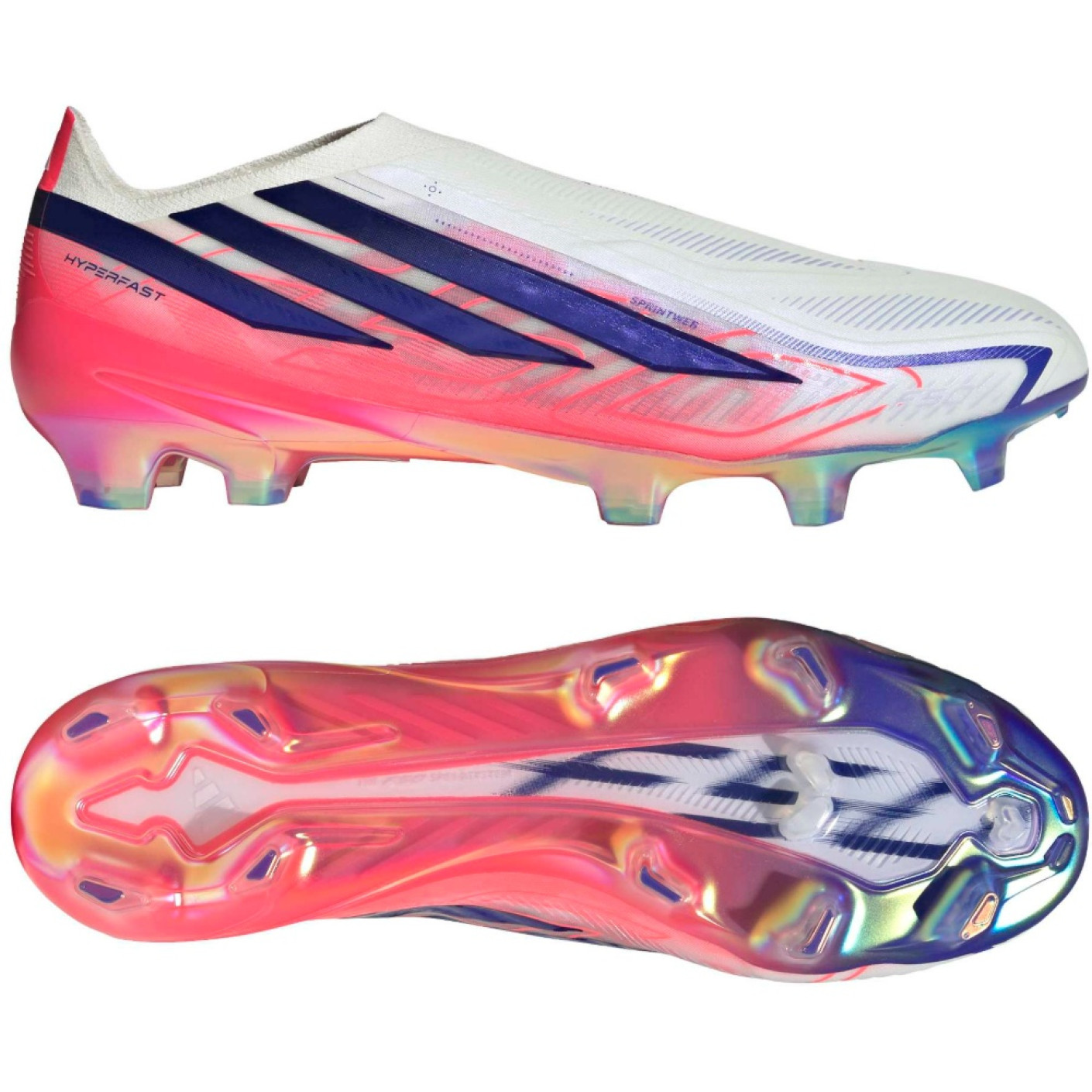 adidas F50 Hyperfast Elite Veterloze Gras Voetbalschoenen (FG) Wit Paars Roze
