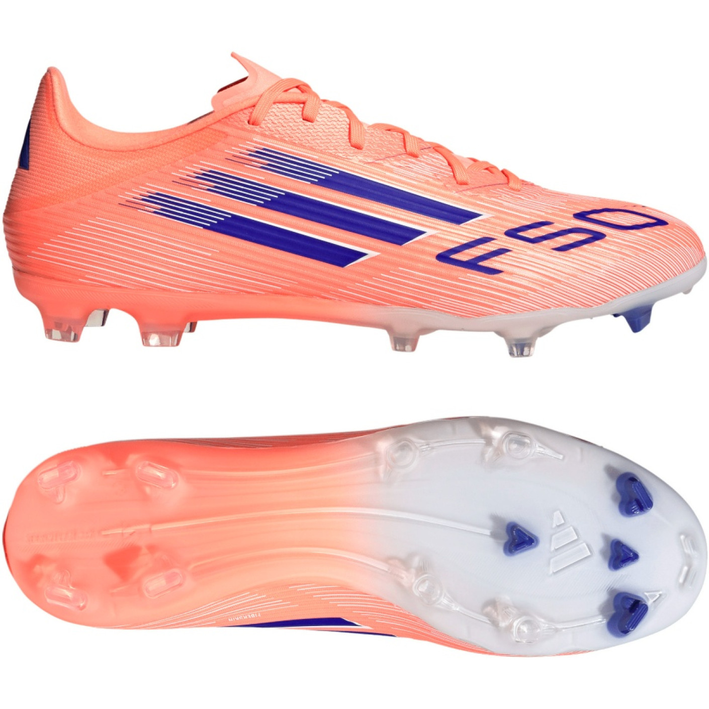adidas F50 League Gras / Kunstgras Voetbalschoenen (MG) Oranje Blauw Wit