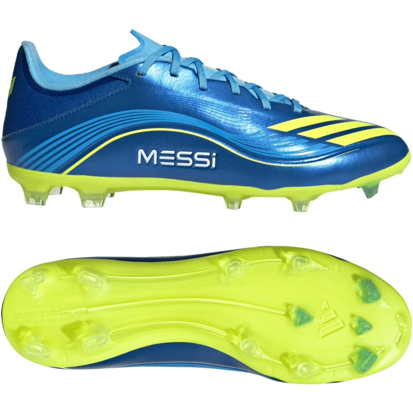 adidas F50 Messi League Gras / Kunstgras Voetbalschoenen (MG) Blauw Geel