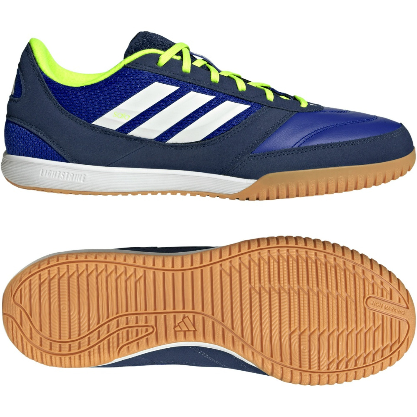 adidas Top Sala Competition II Chaussures de Foot en Salle (IN) Bleu Bleu Foncé Blanc Néon Jaune