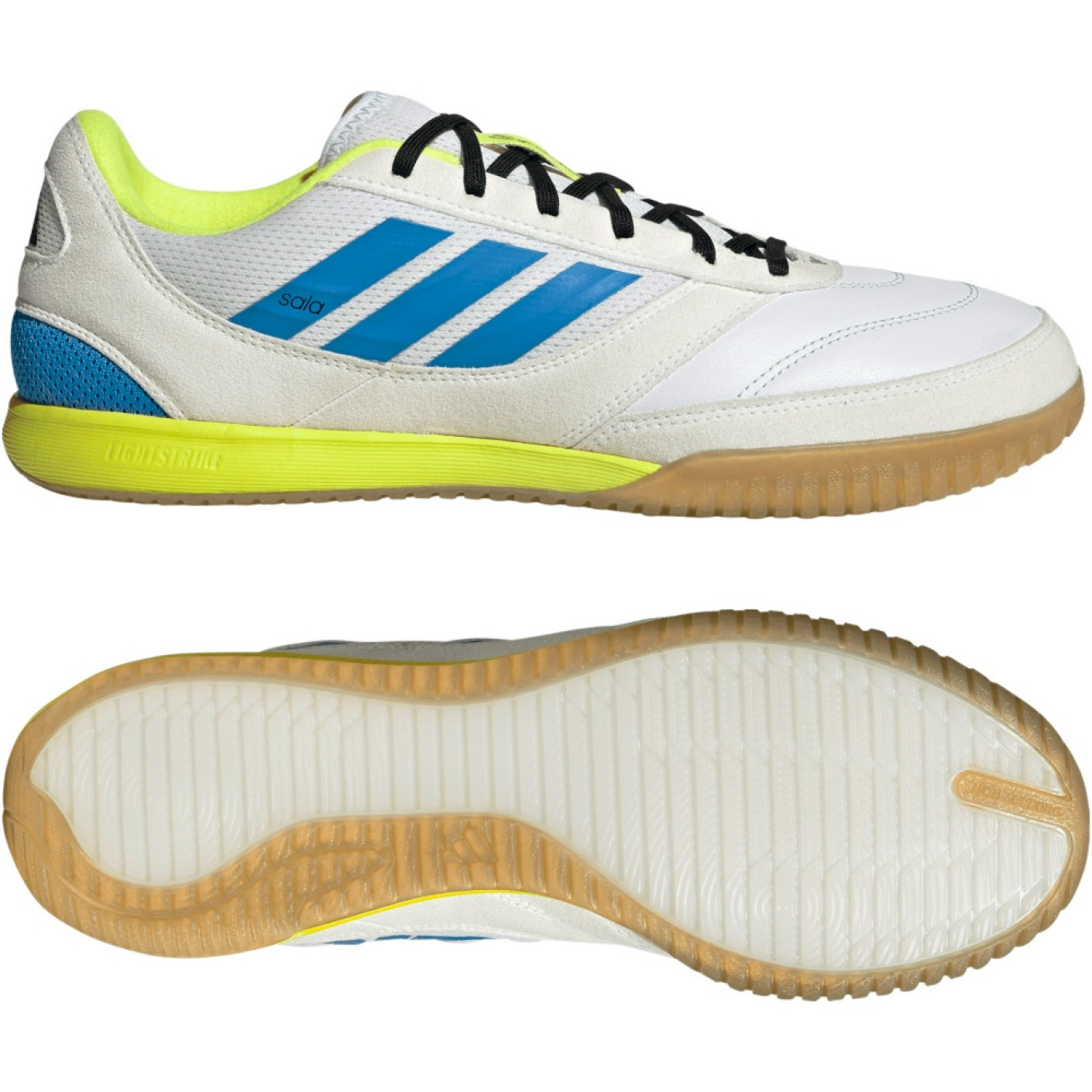 adidas Top Sala Competition II Zaalvoetbalschoenen (IN) Wit Blauw Neongeel Zwart