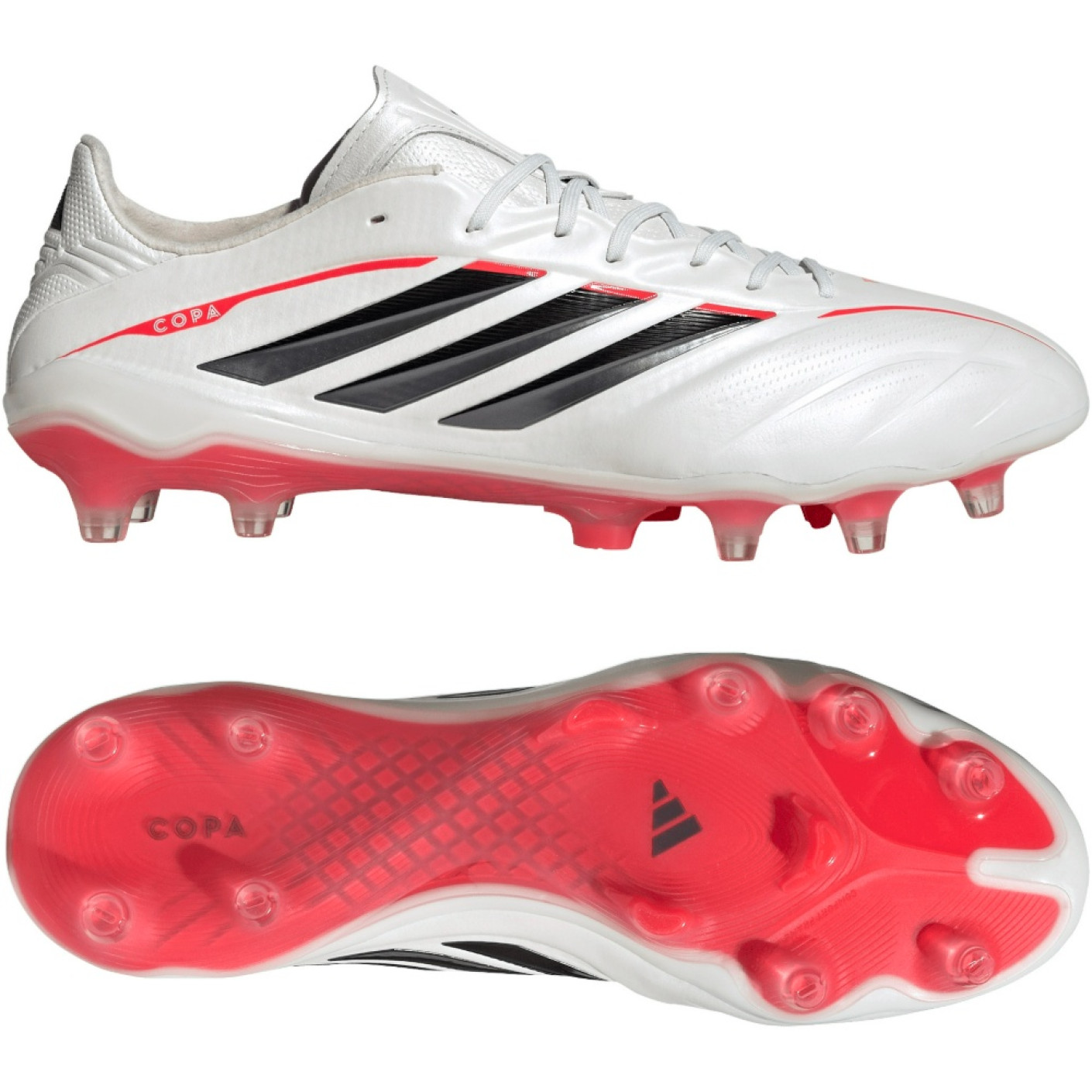 adidas Copa Pure IV Elite Gras Voetbalschoenen (FG) Wit Zwart Rood