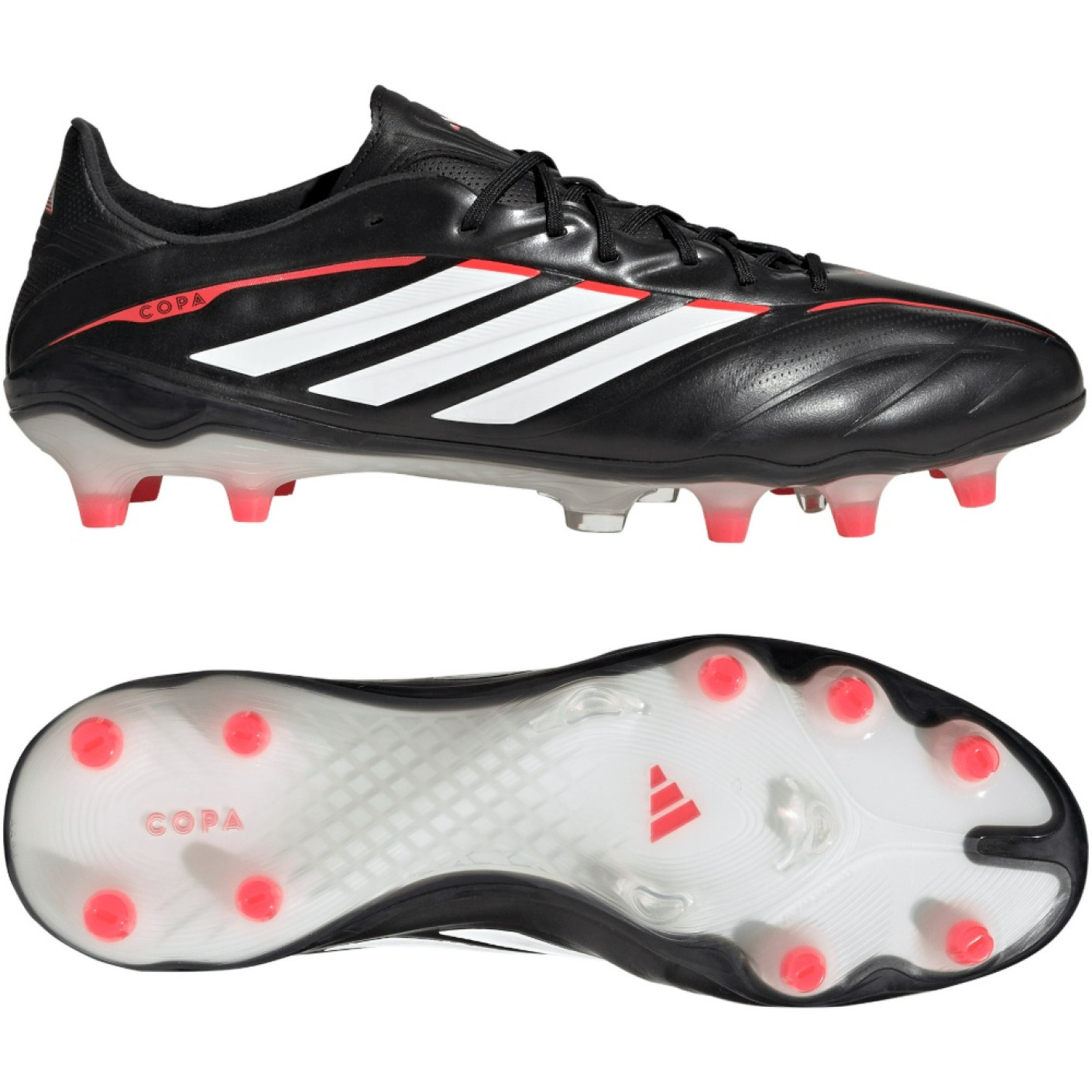 adidas Copa Pure IV Elite Gazon Naturel Chaussures de Foot (FG) Noir Blanc Rouge