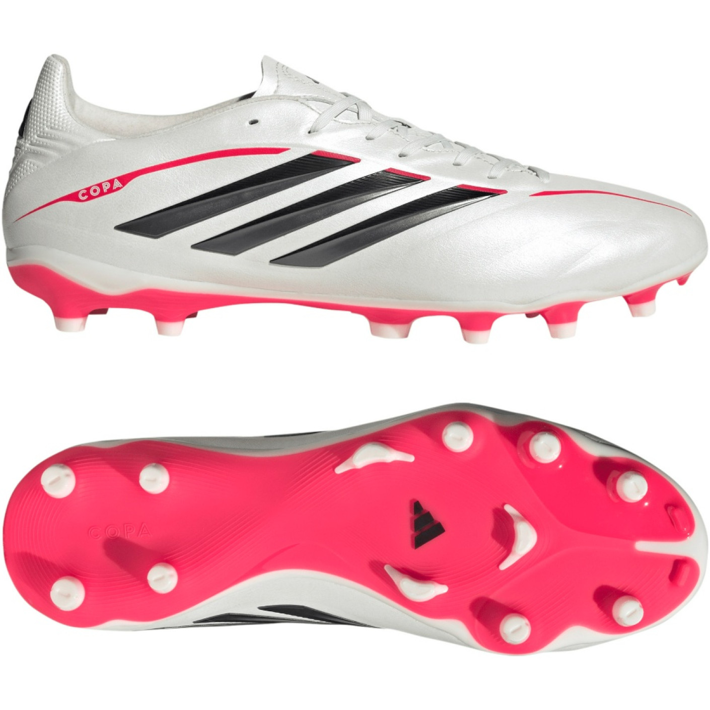 adidas Copa Pure IV League Gazon Naturel Chaussures de Foot (FG) Blanc Noir Rouge