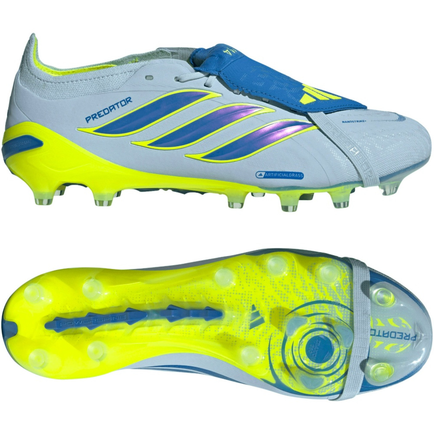 adidas Predator Elite FT Kunstgras Voetbalschoenen (AG) Lichtblauw Blauw Geel