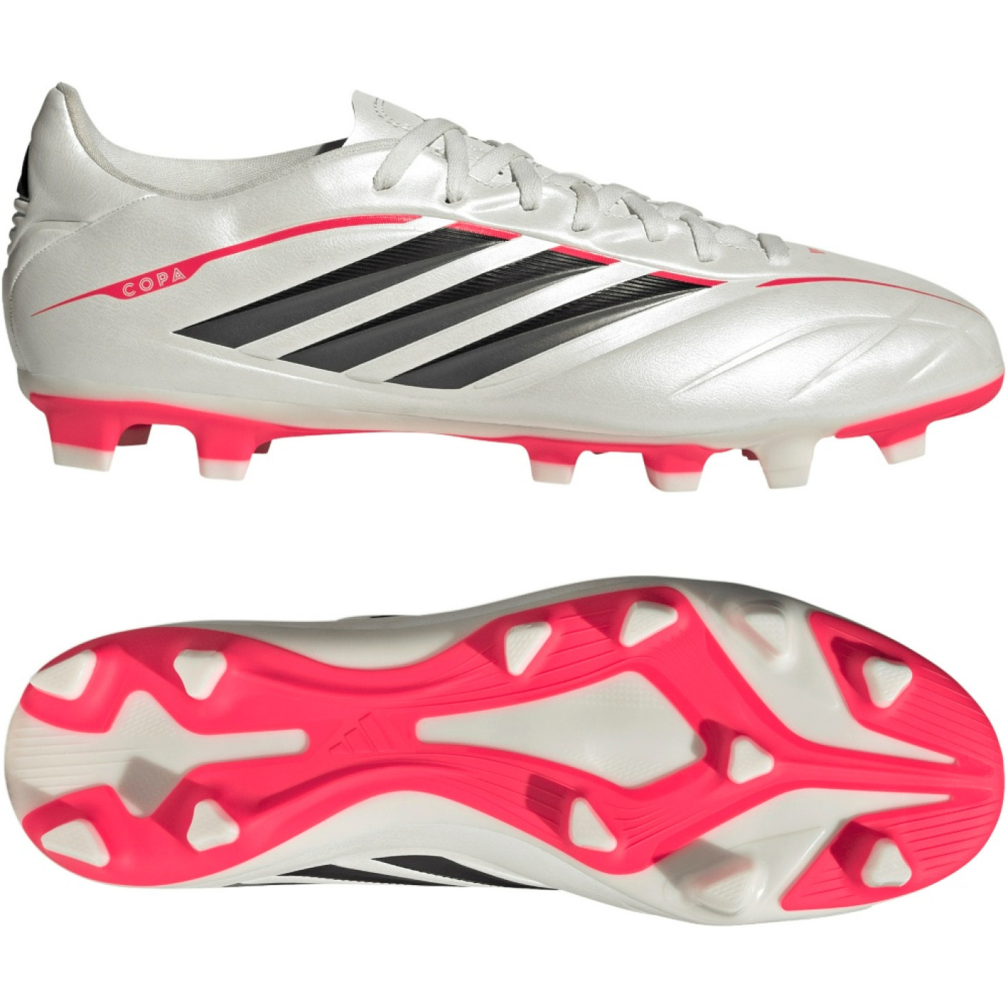 adidas Copa Pure IV Club Gazon Naturel Artificiel Chaussures de Foot (MG) Blanc Noir Rouge