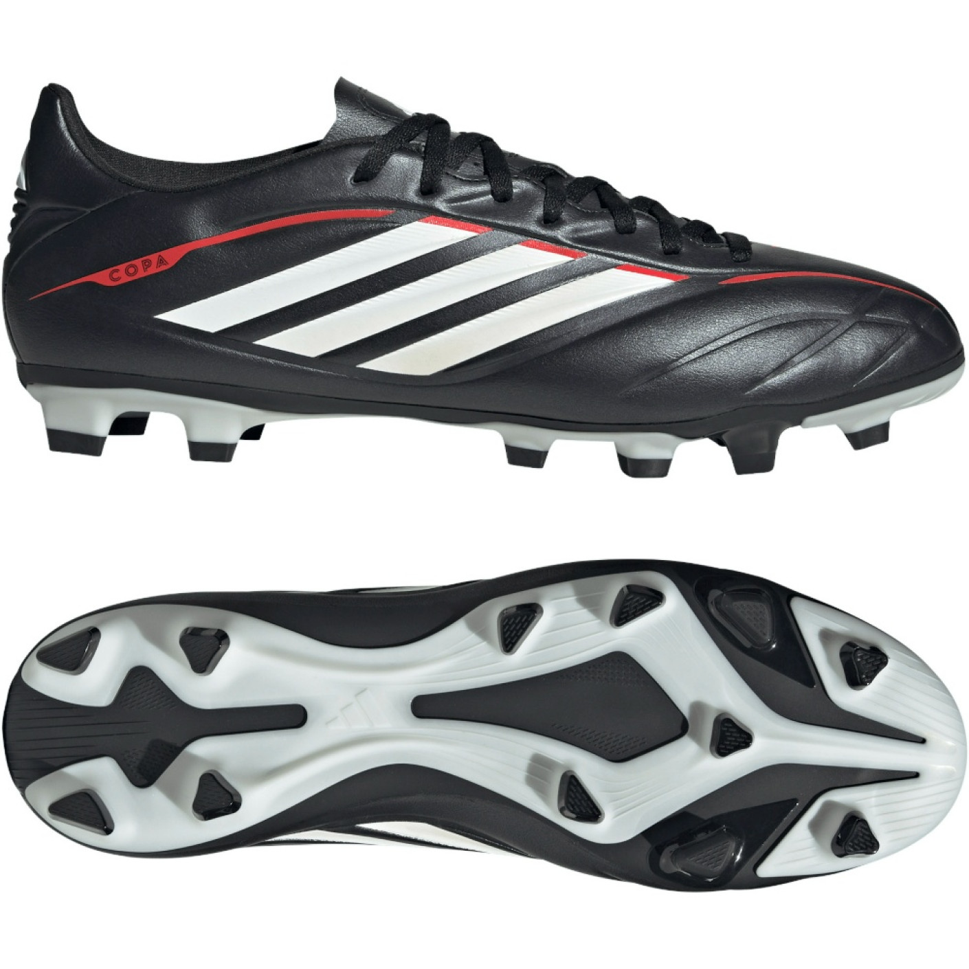 adidas Copa Pure IV Club Gras / Kunstgras Voetbalschoenen (MG) Zwart Wit Rood