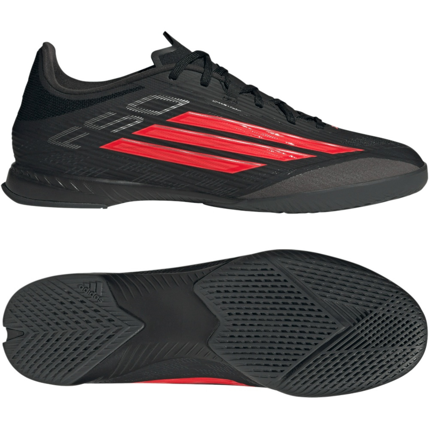adidas F50 League Zaalvoetbalschoenen (IN) Zwart Rood Donkergrijs