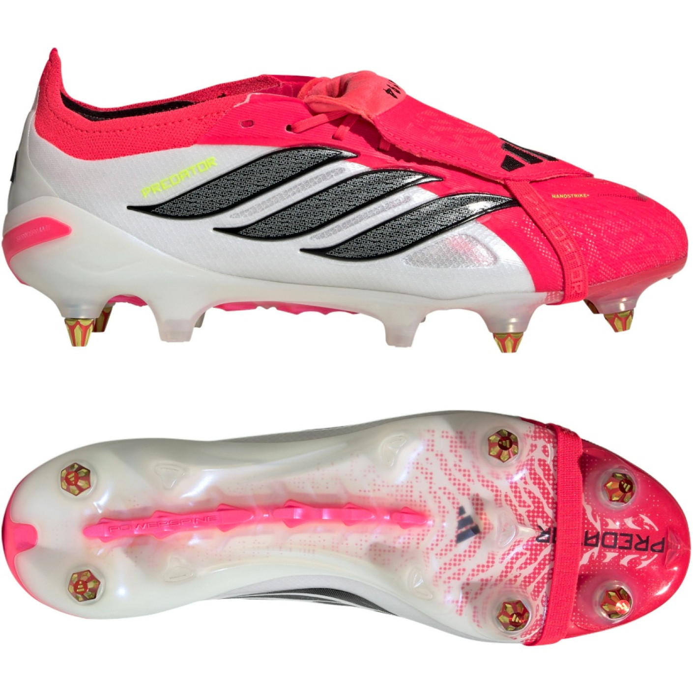 adidas Predator Elite FT IJzeren-Nop Voetbalschoenen (SG) Rood Wit Zwart