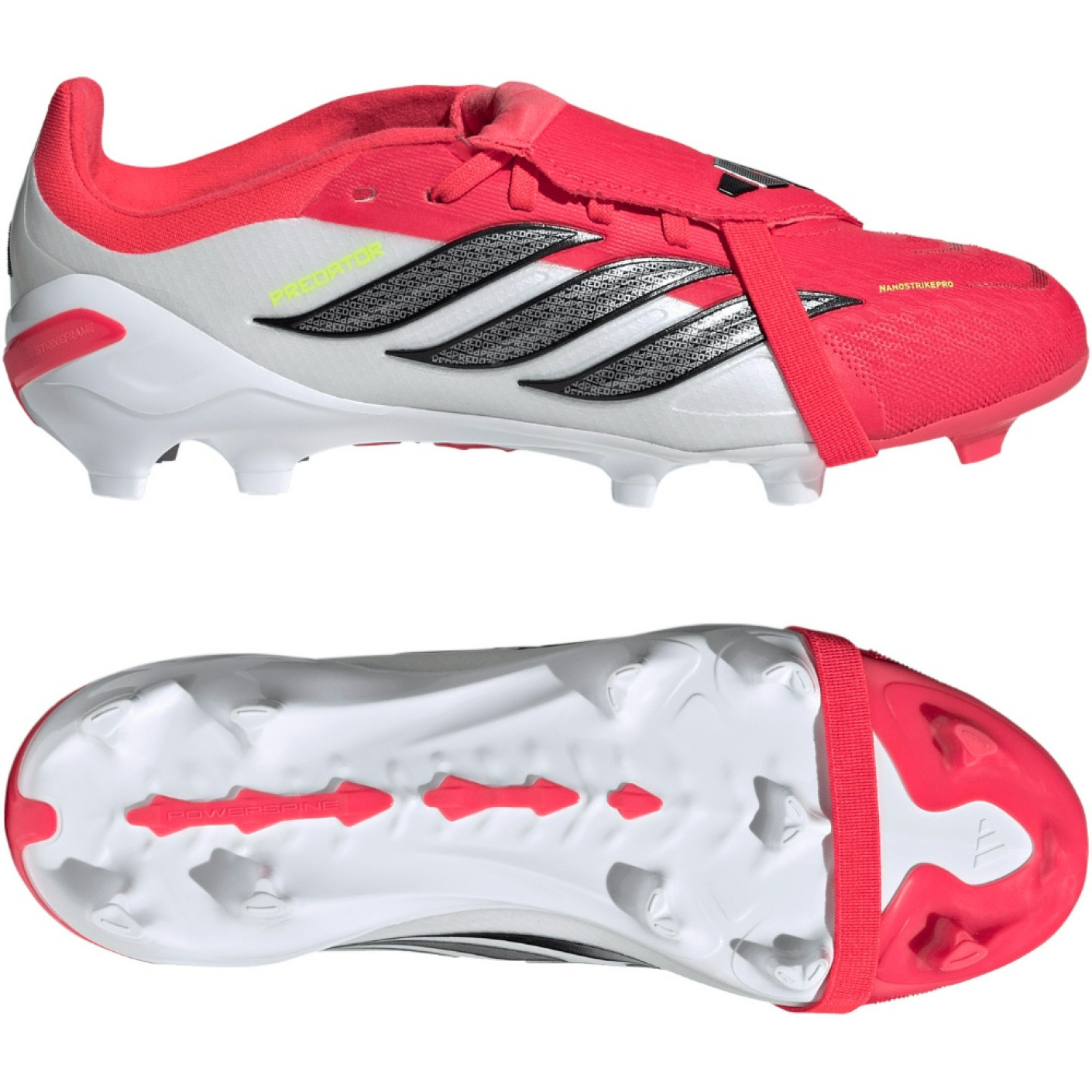 adidas Predator Elite FT Gras Voetbalschoenen (FG) Kids Rood Wit Zwart