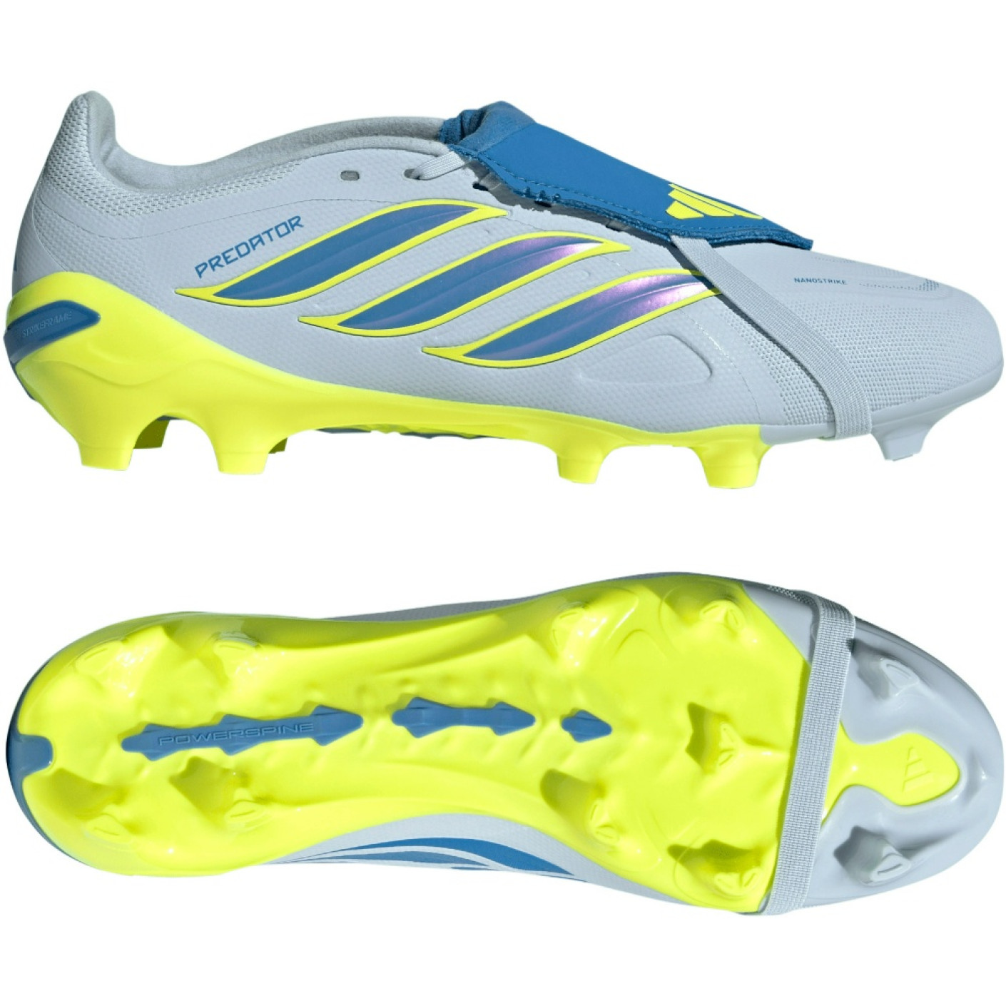 adidas Predator League FT Gazon Naturel Chaussures de Foot (FG) Bleu Clair Bleu Jaune