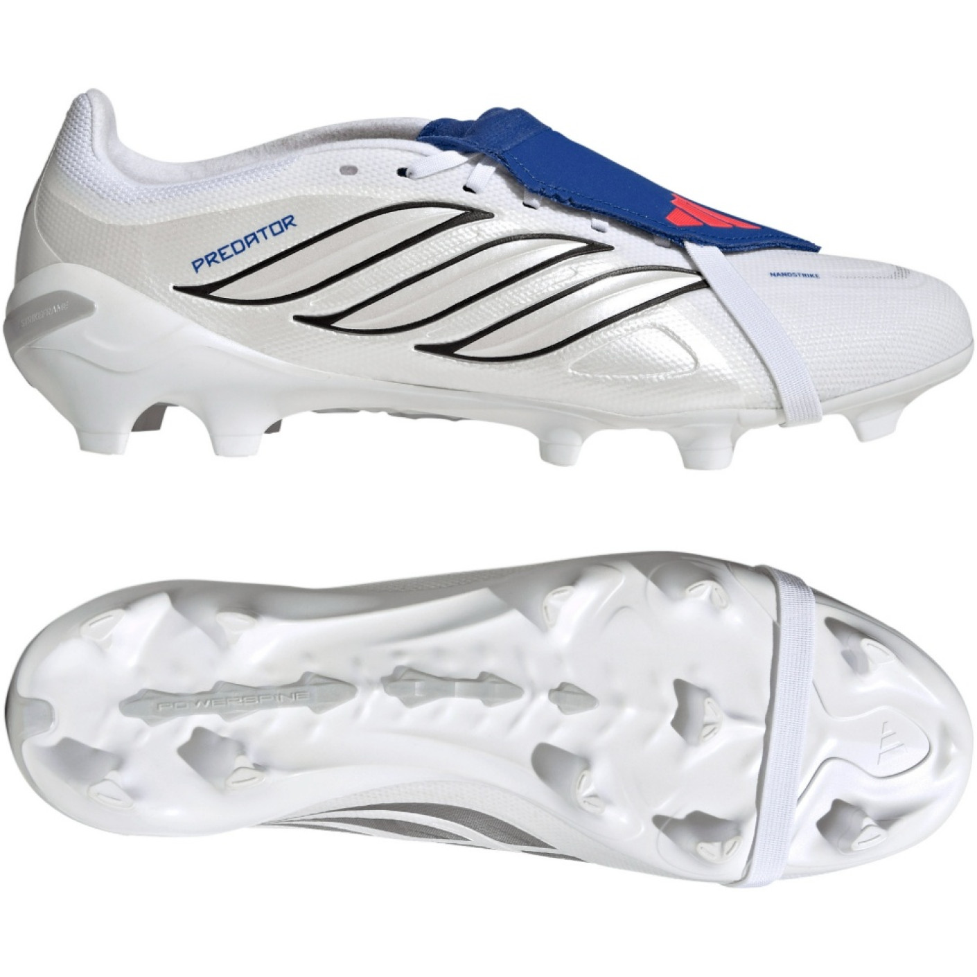 adidas Predator League FT Gras Voetbalschoenen (FG) Wit Zilver Blauw Rood