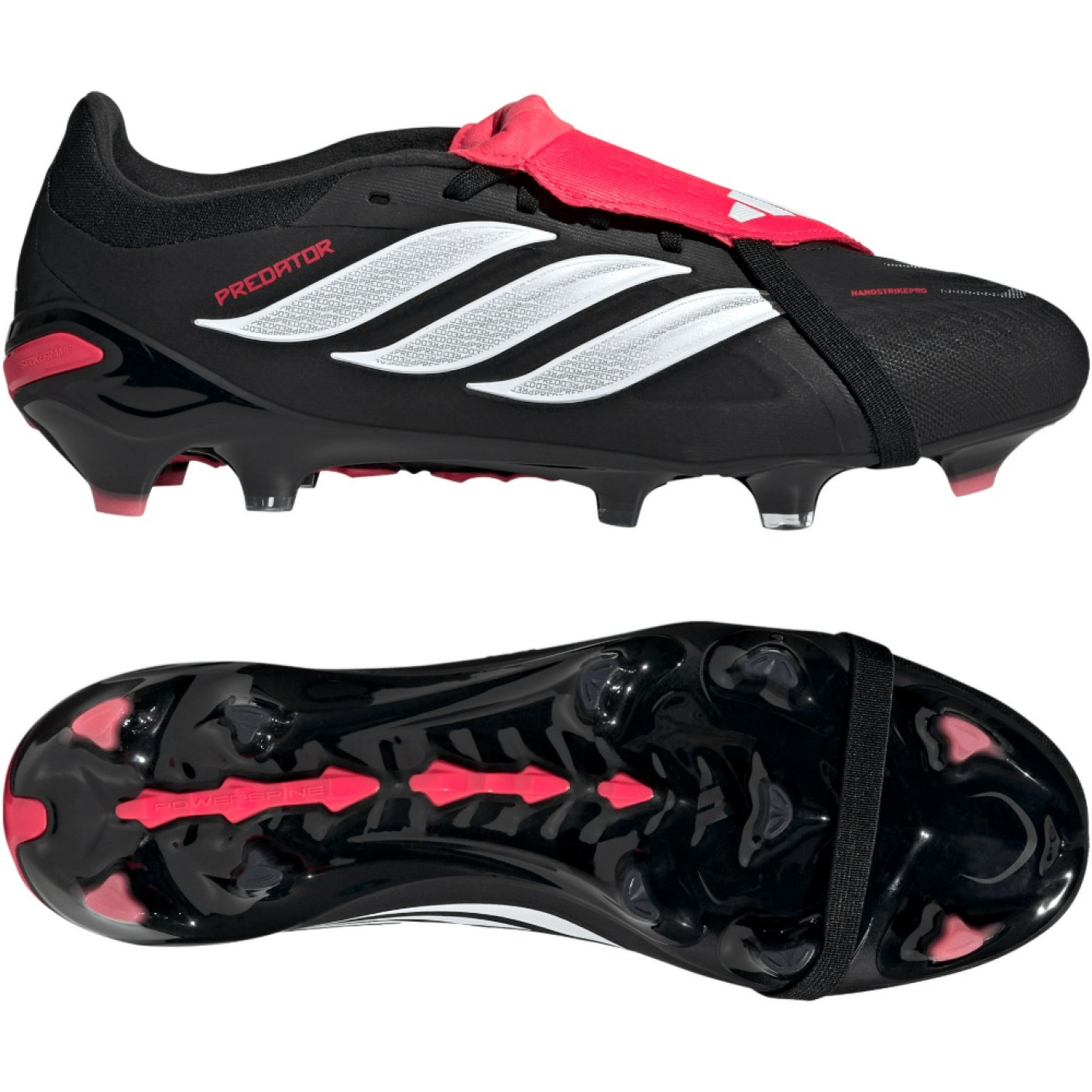 adidas Predator Pro FT Gras Voetbalschoenen (FG) Zwart Wit Rood
