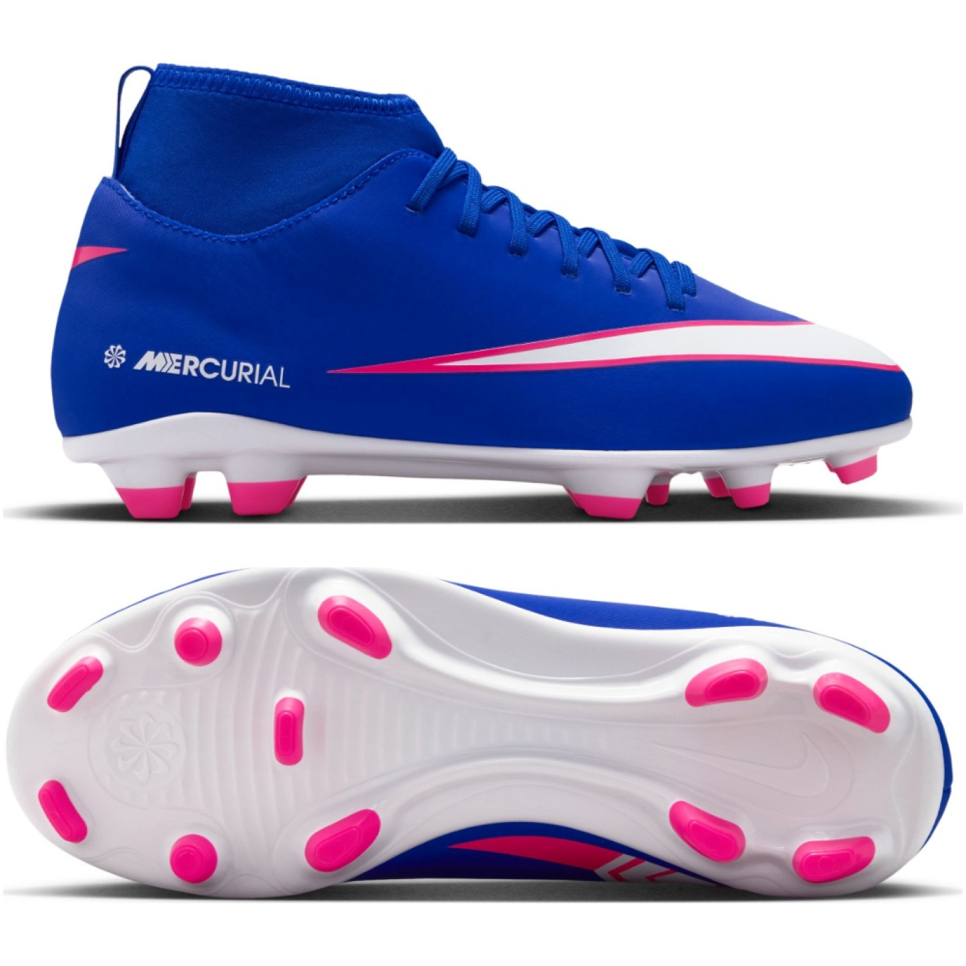 Nike Mercurial Superfly 10 Club Gras / Kunstgras Voetbalschoenen (MG) Kids Blauw Wit Felroze