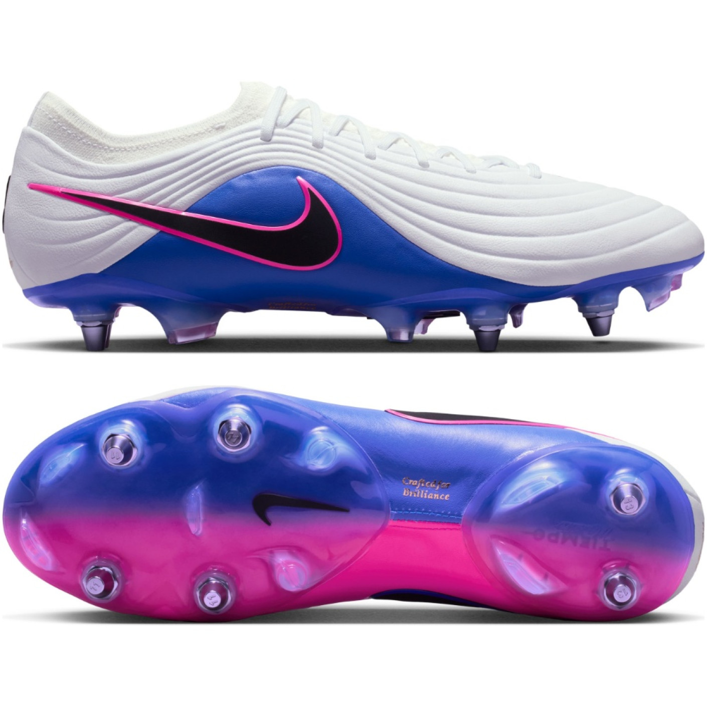 Nike Tiempo Maestro Elite IJzeren-Nop Voetbalschoenen (SG) Wit Blauw Felroze