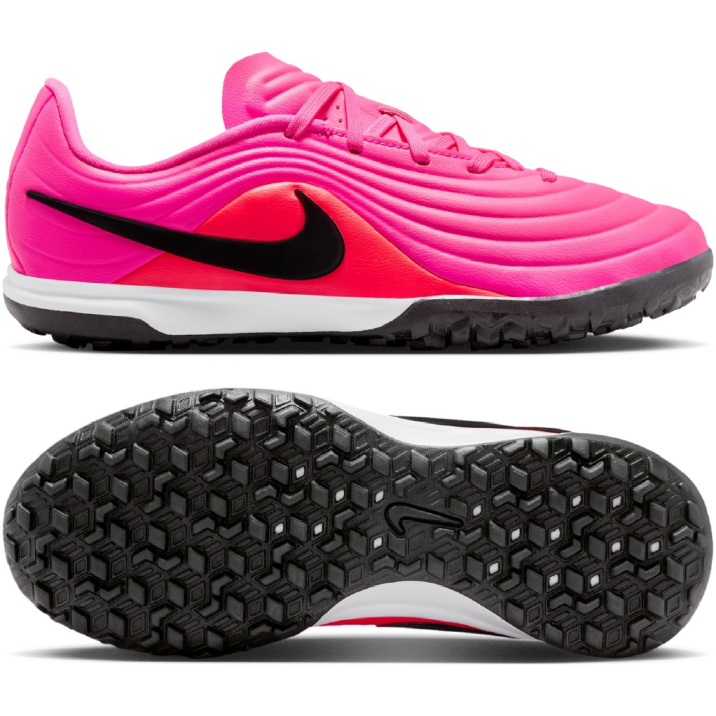 Nike Tiempo Maestro Academy Turf Chaussures de Foot (TF) Enfants Rose Vif Noir