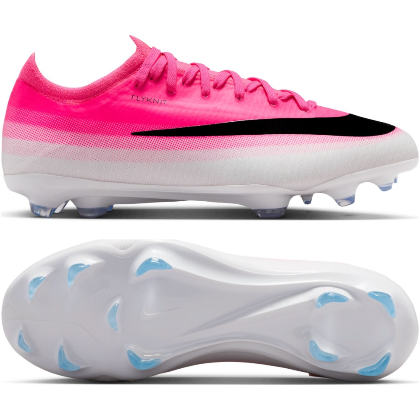 Nike Mercurial Vapor 17 Pro Gazon Naturel Chaussures de Foot (FG) Enfants Rose Vif Blanc Noir