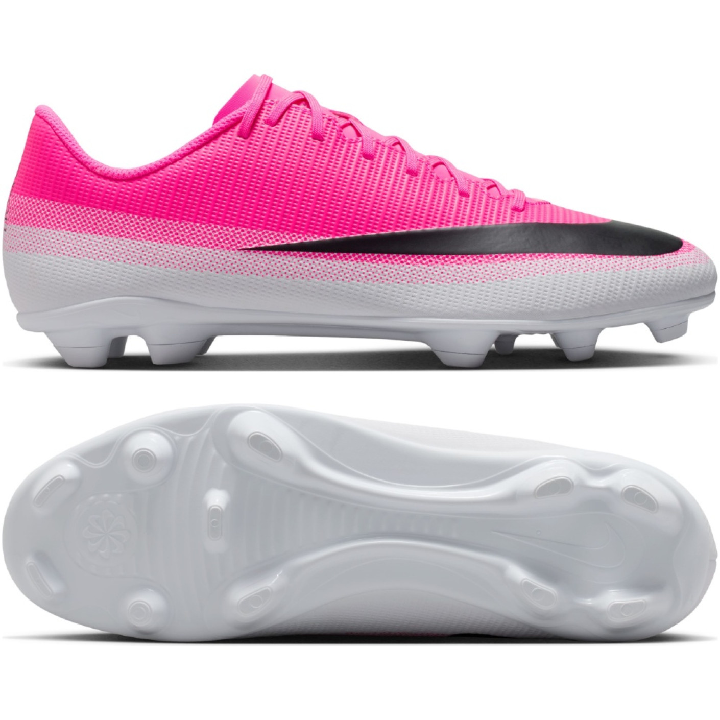 Nike Mercurial Vapor 17 Club Gras / Kunstgras Voetbalschoenen (MG) Felroze Wit Zwart