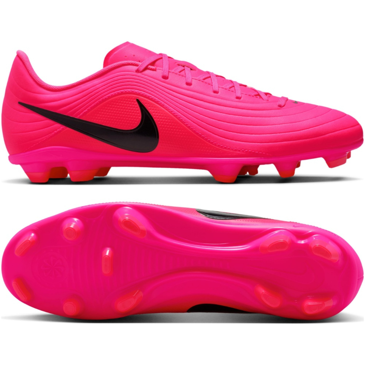 Nike Tiempo Maestro Club Gazon Naturel Artificiel Chaussures de Foot (MG) Rose Vif Noir