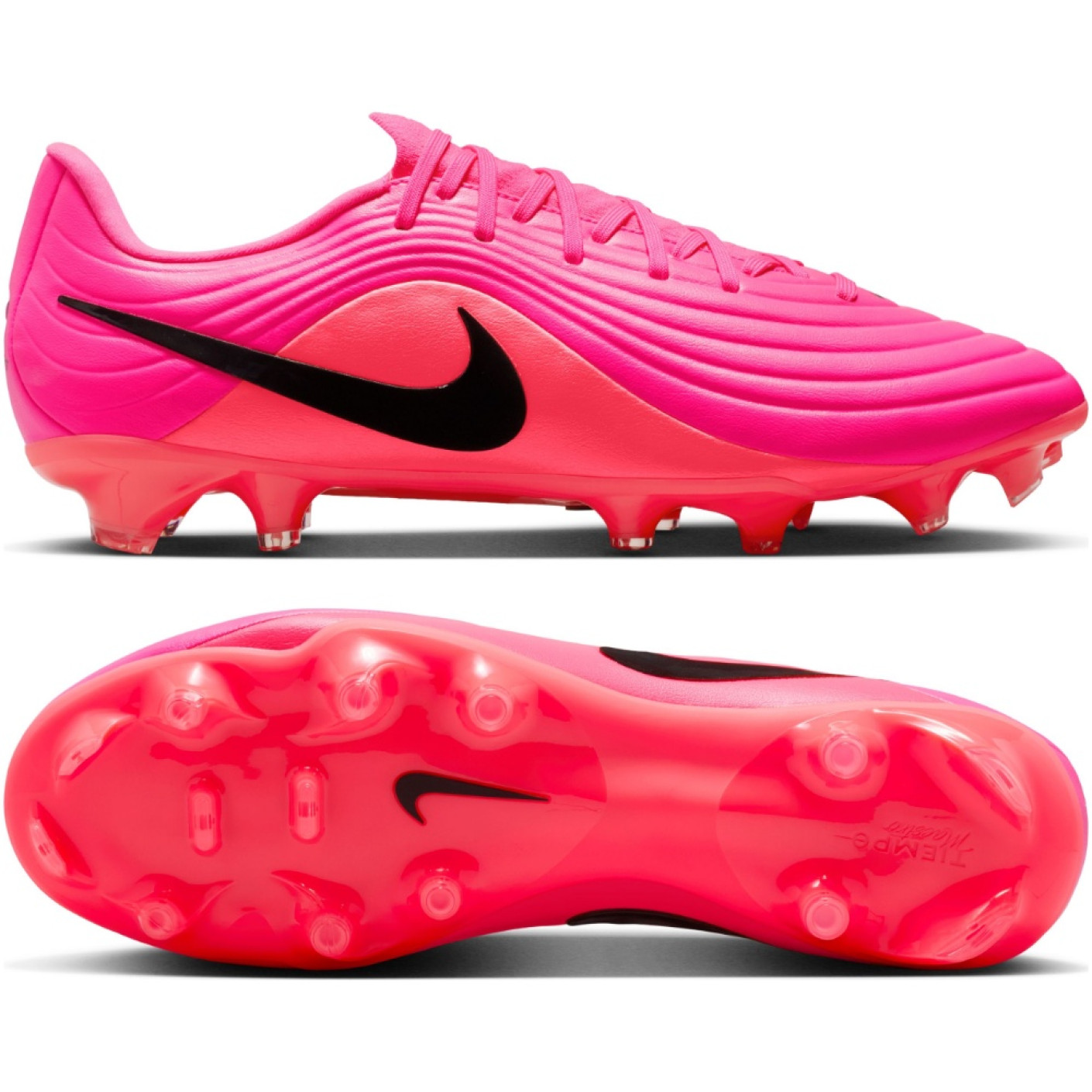 Nike Tiempo Maestro Academy Gazon Naturel Artificiel Chaussures de Foot (MG) Rose Vif Noir