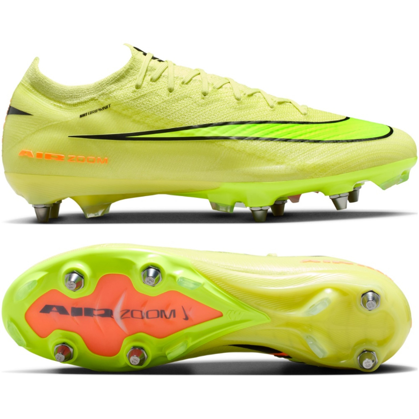 Nike Zoom Mercurial Vapor 16 Elite IJzeren-Nop Voetbalschoenen (SG) Geel Neongeel Oranje