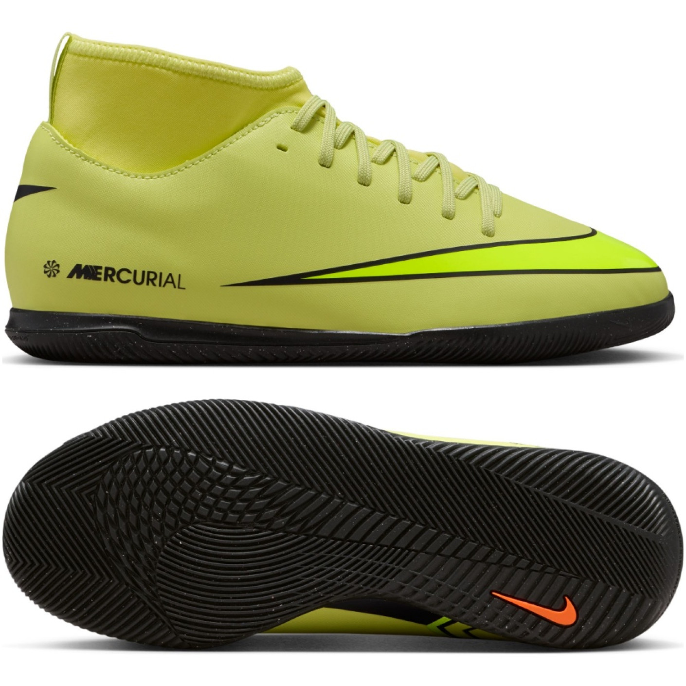 Nike Mercurial Superfly 10 Club Zaalvoetbalschoenen (IN) Kids Geel Neongeel Oranje