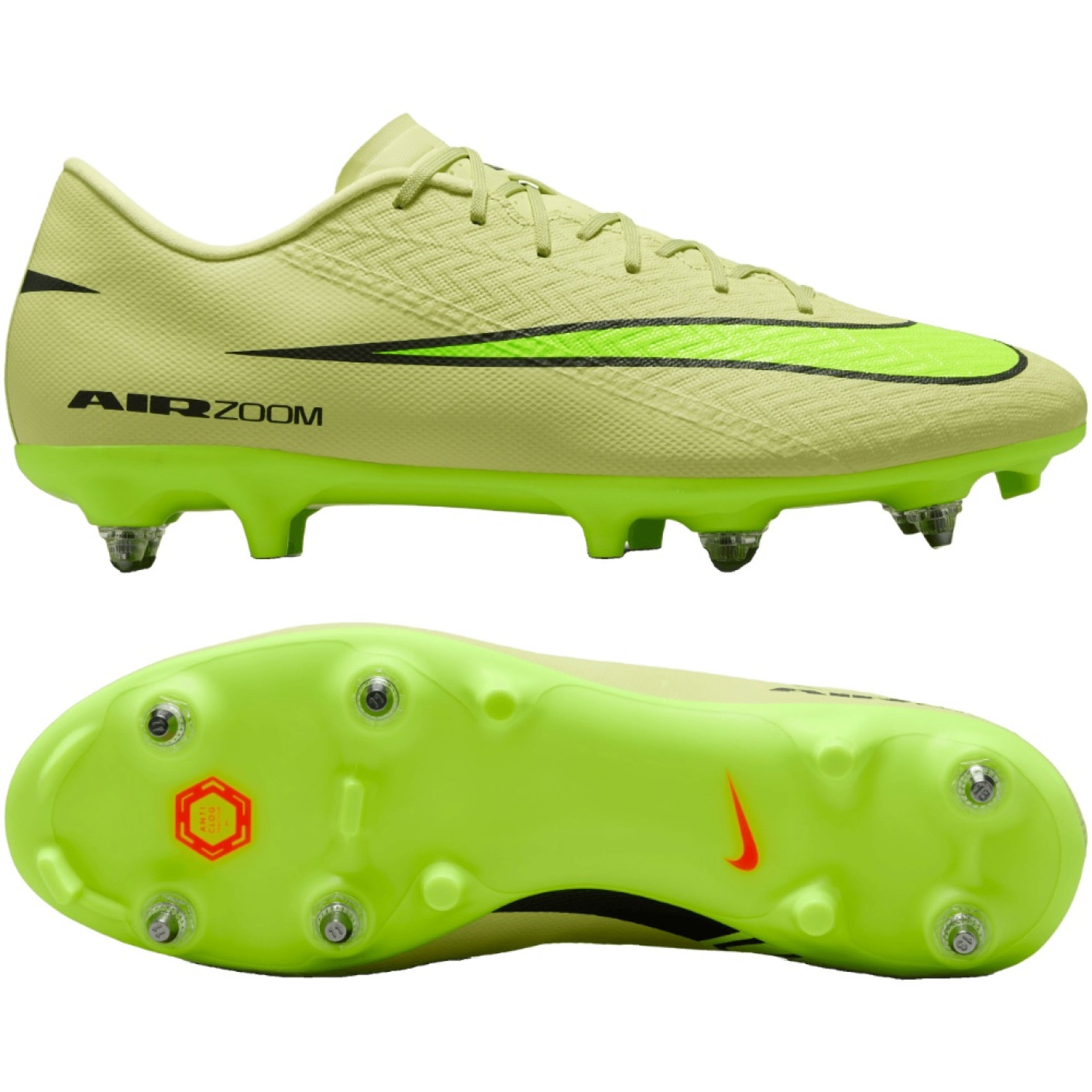Nike Zoom Mercurial Vapor 16 Academy IJzeren-Nop Voetbalschoenen (SG) Anti-Clog Geel Neongeel Oranje