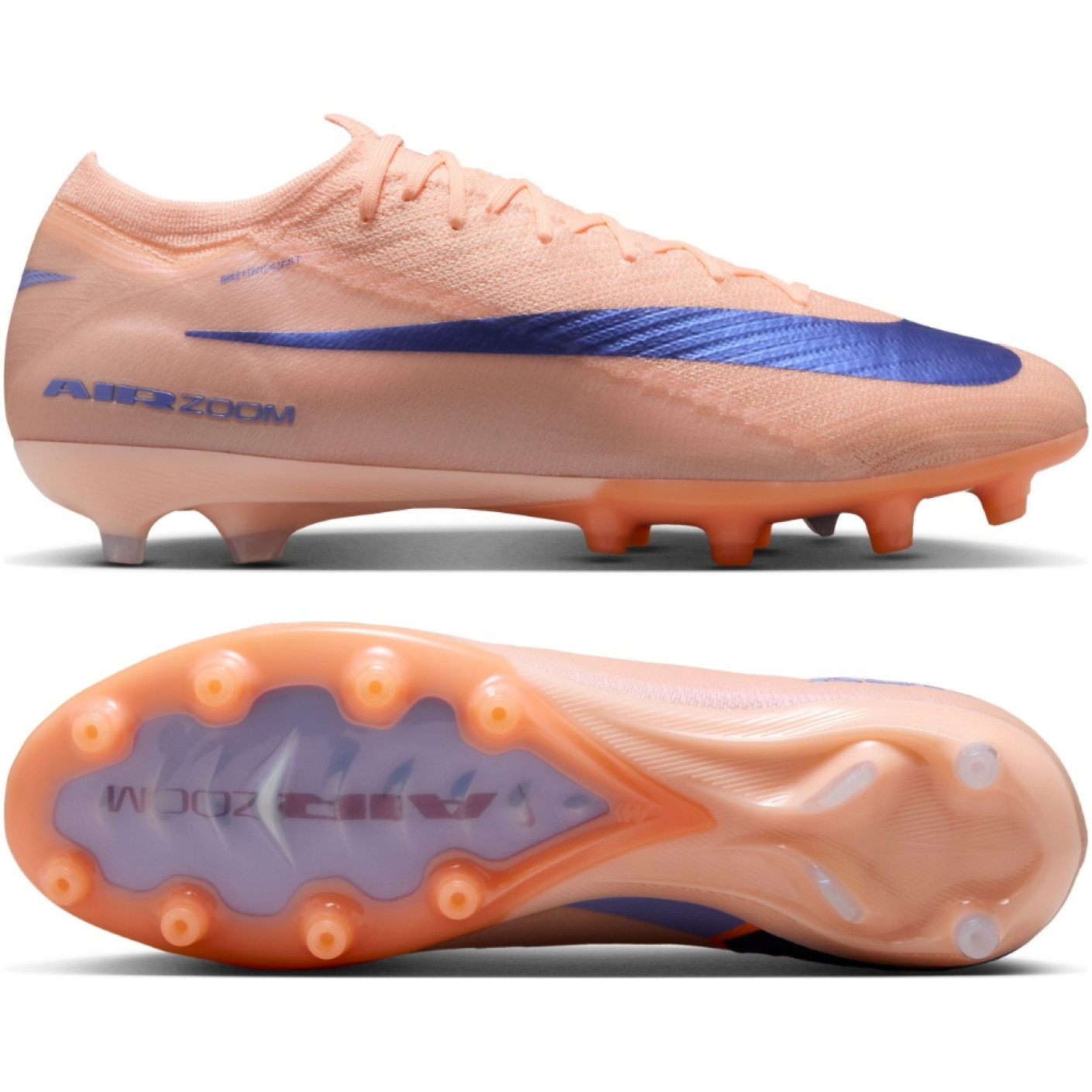 Nike Zoom Mercurial Vapor 16 LV8 Elite Kunstgras Voetbalschoenen (AG) Zalmroze Donkerblauw Paars