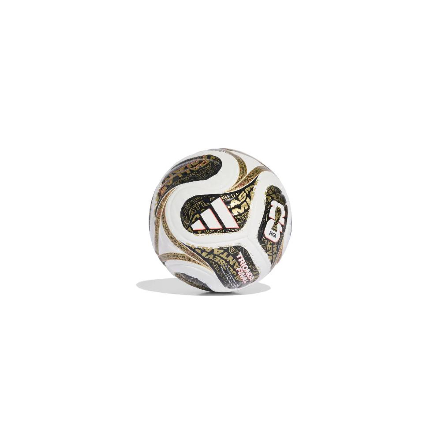 adidas CDM 2026 Trionda Final Mini Ballon de Foot Taille 1 Blanc Noir Doré
