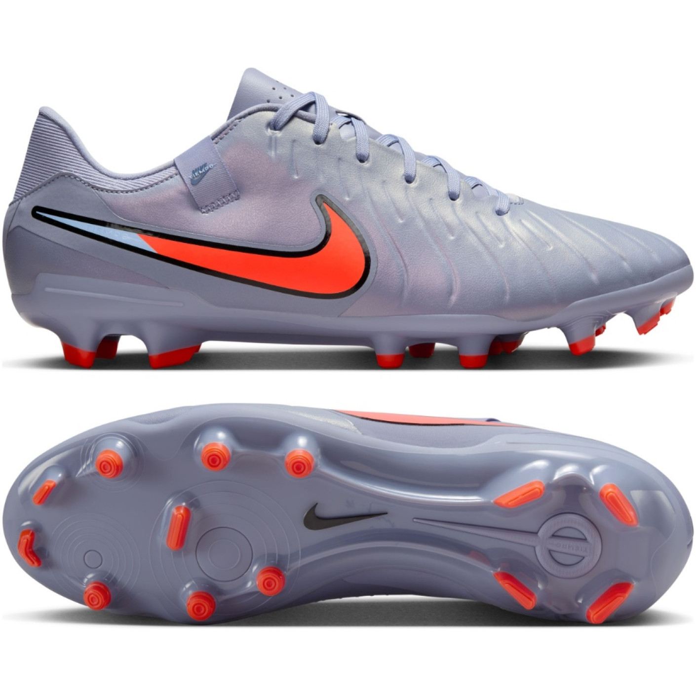 Nike Tiempo Legend 10 Academy Gras / Kunstgras Voetbalschoenen (MG) Lichtblauw Felrood Zwart