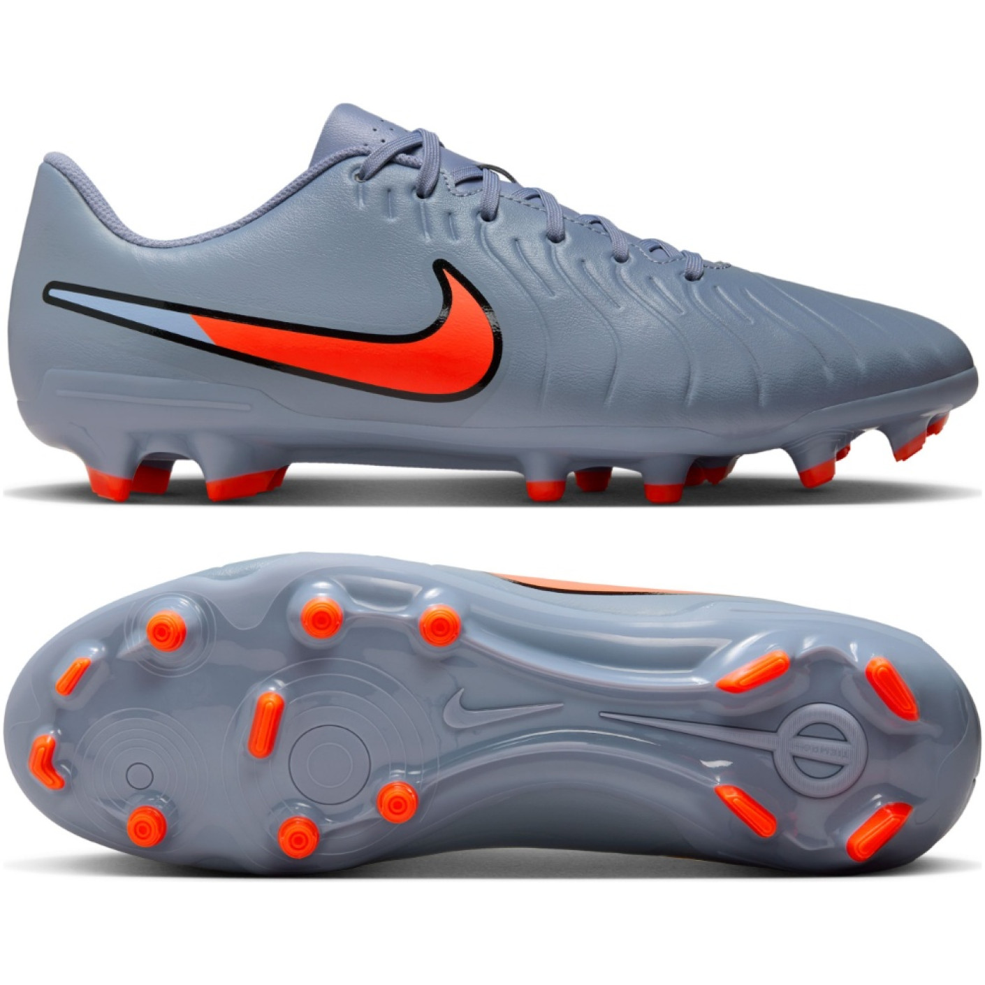 Nike Tiempo Legend 10 Club Gazon Naturel Gazon Artificiel Chaussures de Foot (MG) Bleu Clair Rouge Vif Noir