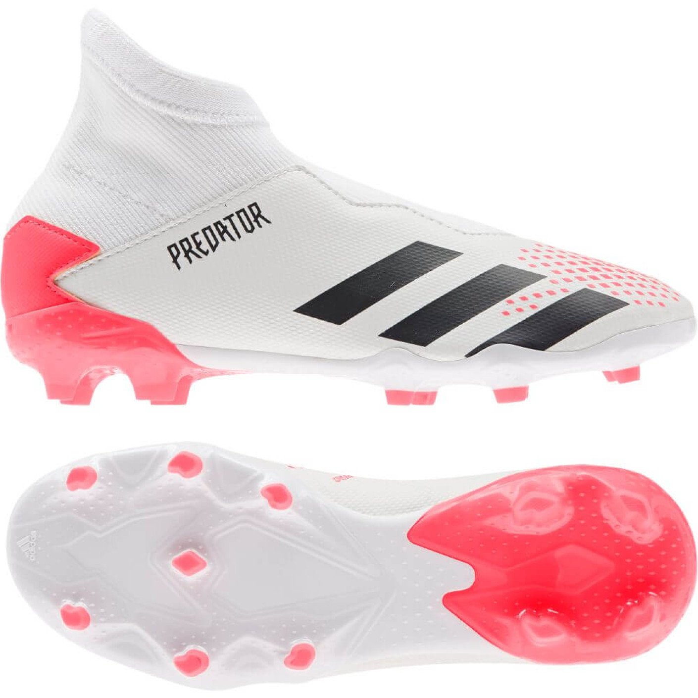 adidas PREDATOR 20.3 LL Gras Voetbalschoenen FG Kids Wit Zwart Rood Voetbalshop.be