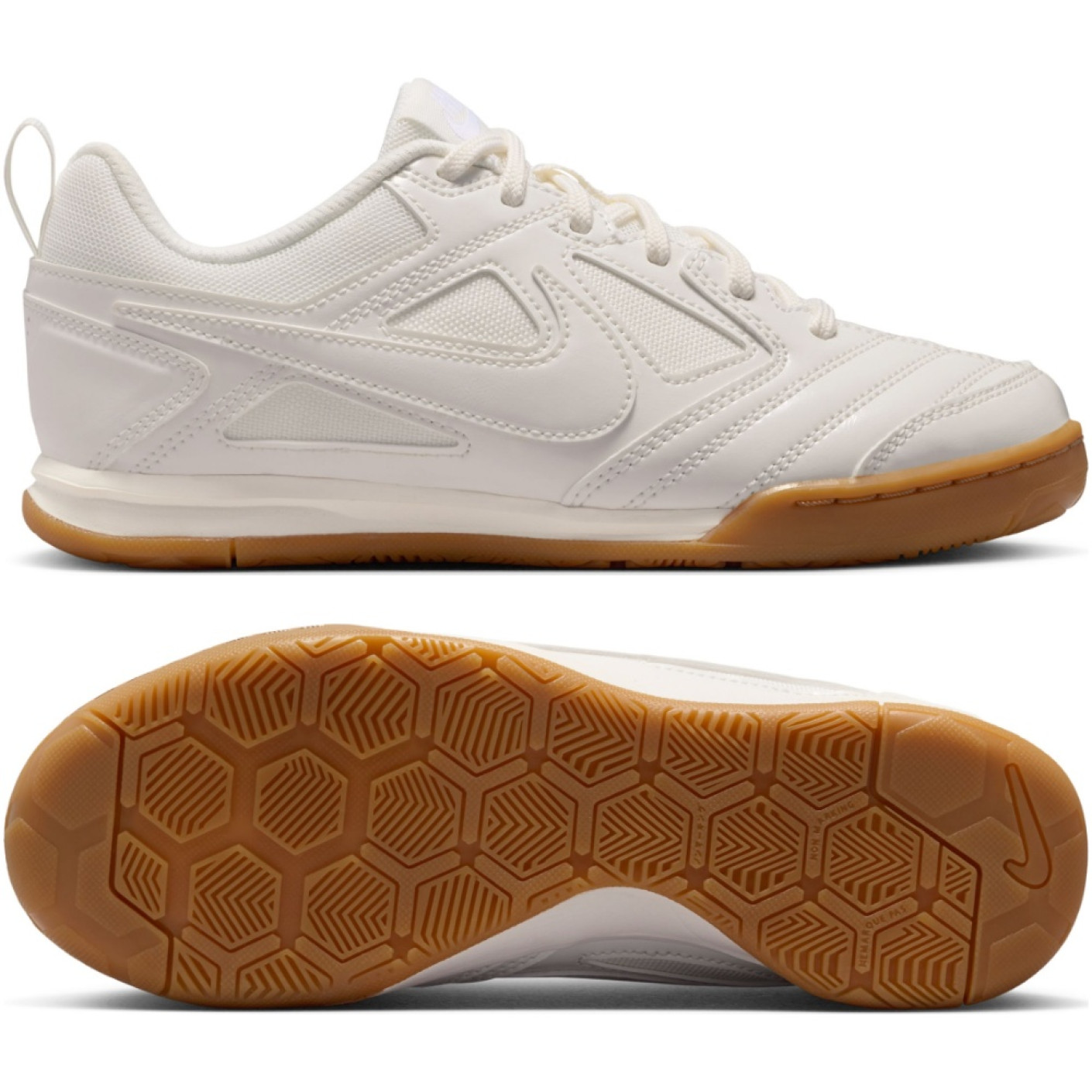 Nike Gato LV8 Chaussures de Foot en Salle (IN) Enfants Blanc Marron