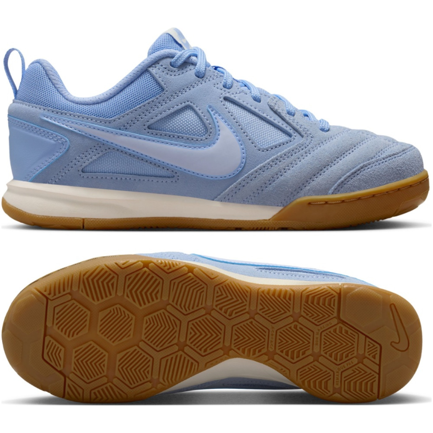 Nike Gato Chaussures de Foot en Salle (IN) Enfants Bleu Blanc Marron