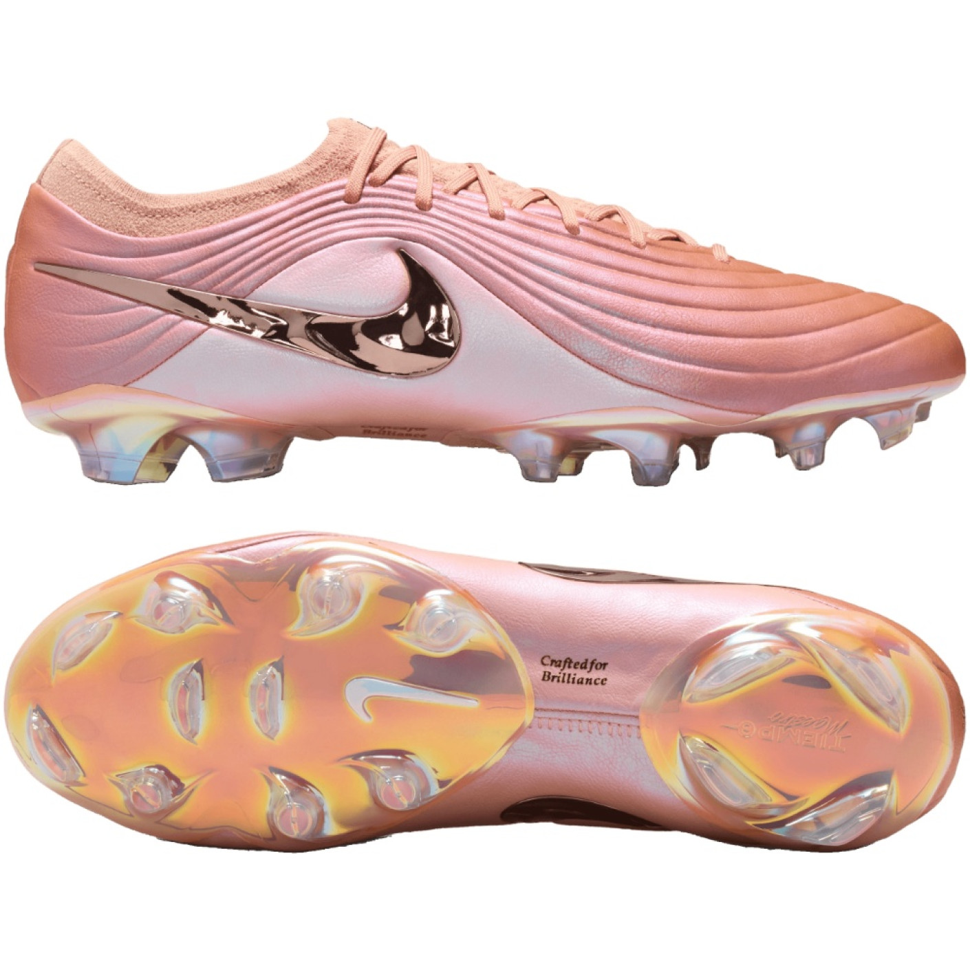 Nike Tiempo Maestro Elite Gazon Naturel Chaussures de Foot (FG) Rose Bronze