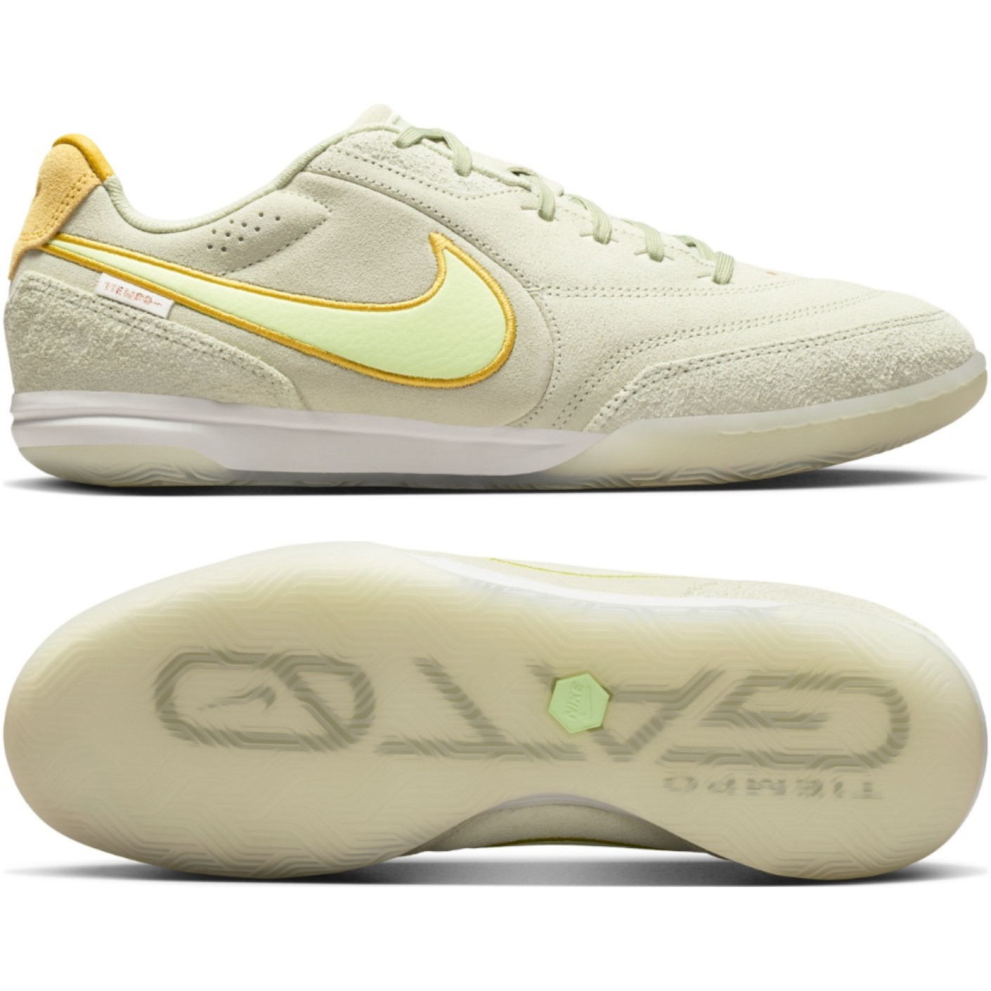 Nike Tiempo Streetgato Straatvoetbalschoenen Olijfgroen Lichtgroen Geel